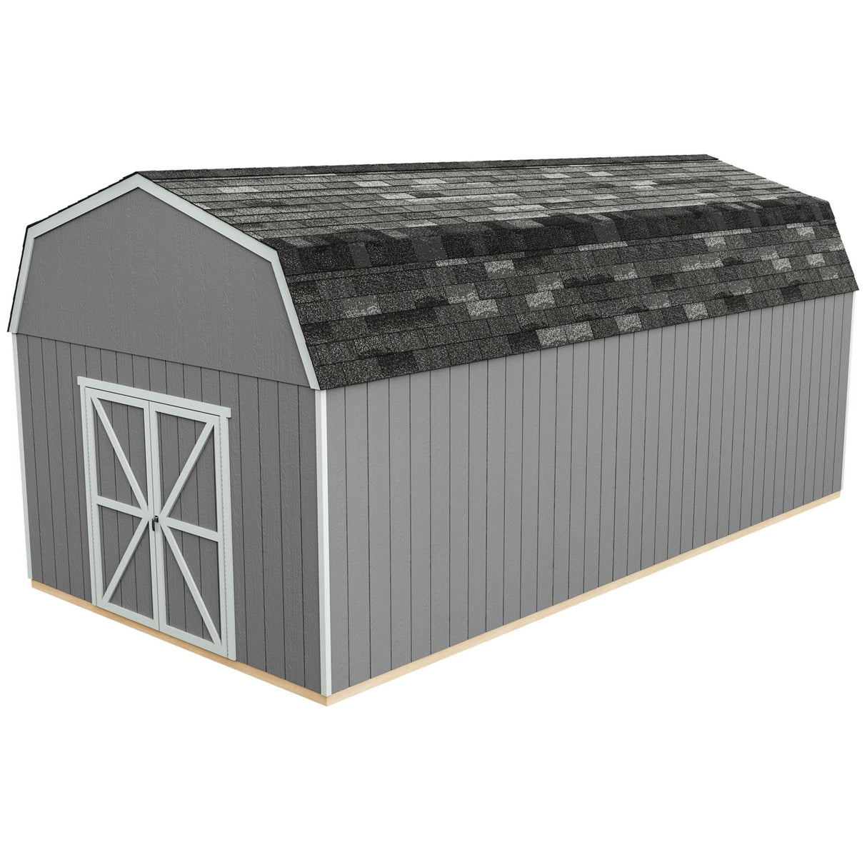 Handy Home Products Hudson 12x24 Do-it-Yourself Wooden Storage Shed Brown Handy Home Products
