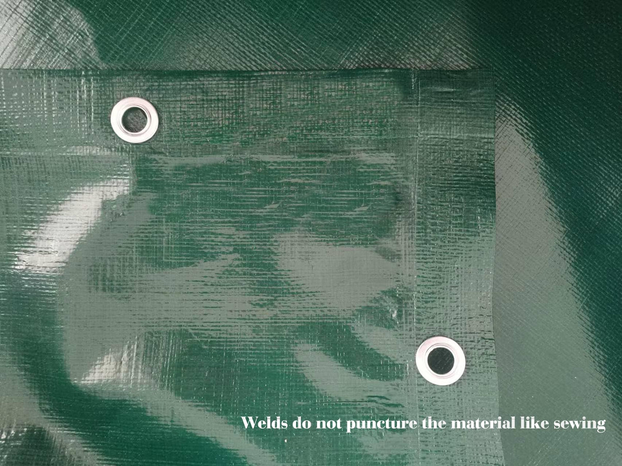 Rutile 12 x 20 FT Carport Replacement Cover, Heavy Duty Car Tarp Canopy Tent Replacement Top w/Ball Bungees Green (Only Top Cover, Frame is not Included) Rutile