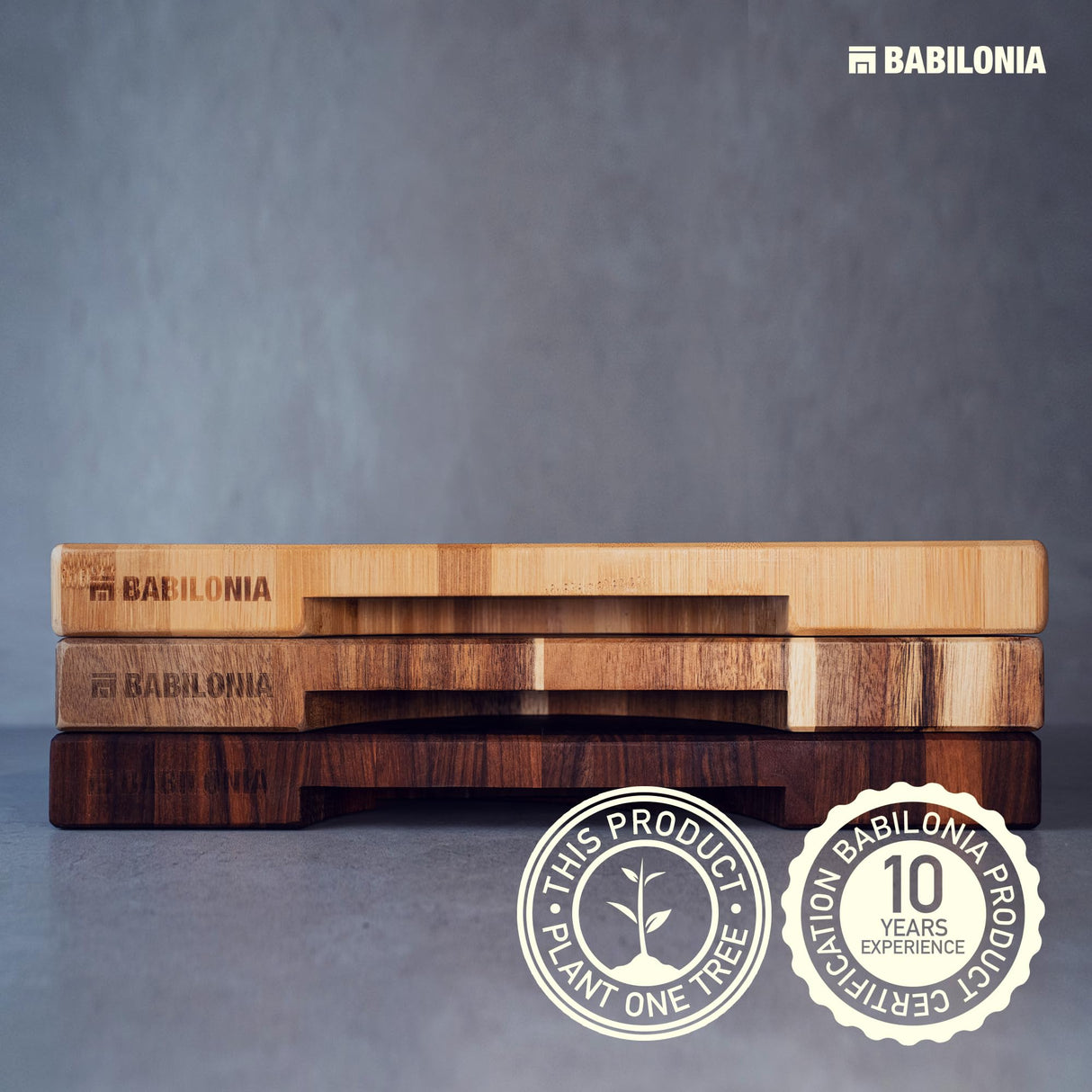 American Black-Walnut Cutting Board (ExtraThick 1,7"), Premium Quality & Professional Butcher Block. Heavy duty end-grain wood chopping board (Oil BABILONIA