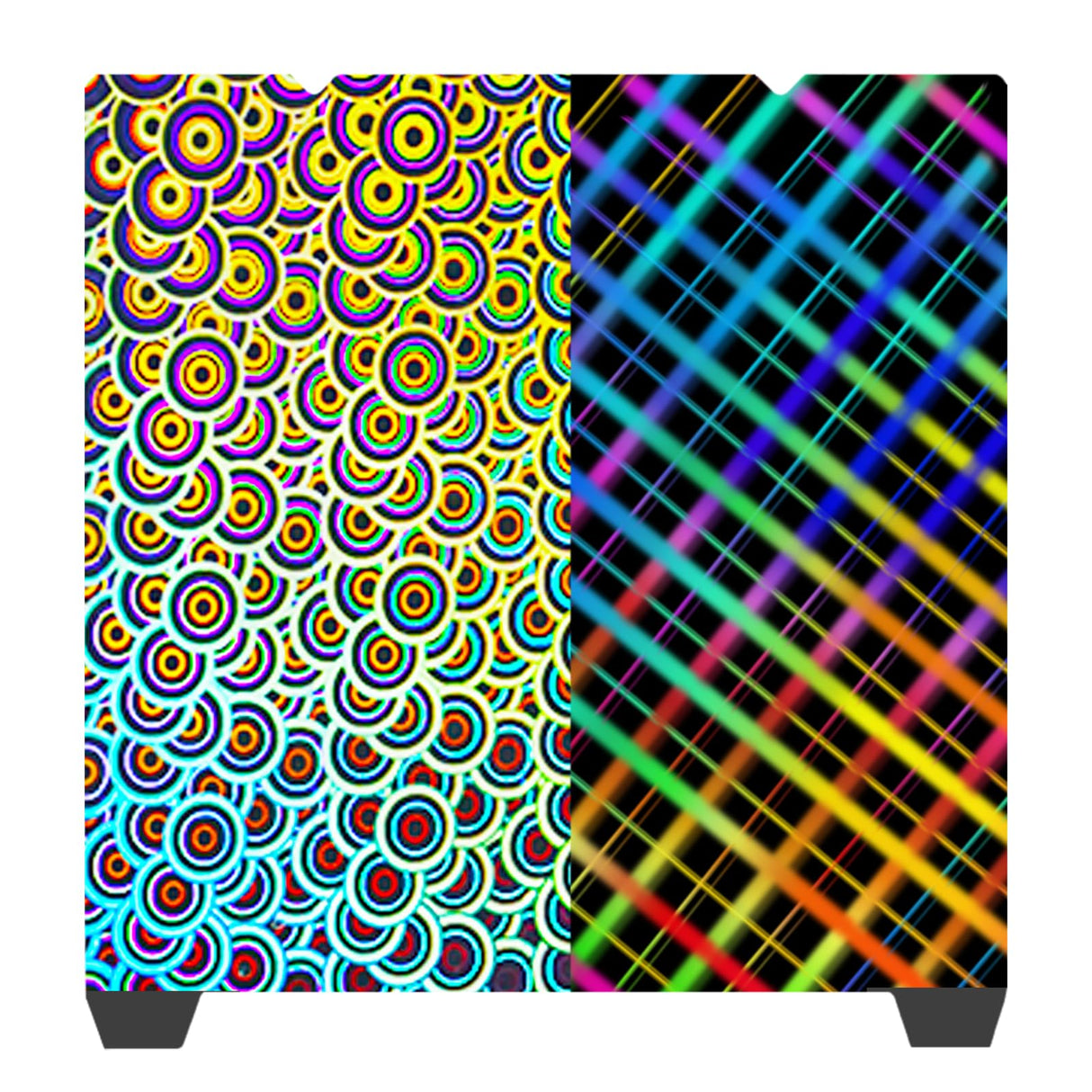 Wefuit Smooth Kaleidoscope+Skynet Pattern Build Plate for Creality K1/ K1C/Ender 3 S1/Ender 5 S1/Ender 3 S1 Pro/Ender 3 V3 KE/Ender 3 V3 SE,235x235mm Flexible Spring Steel Plate 3D Printer Platform Wefuit