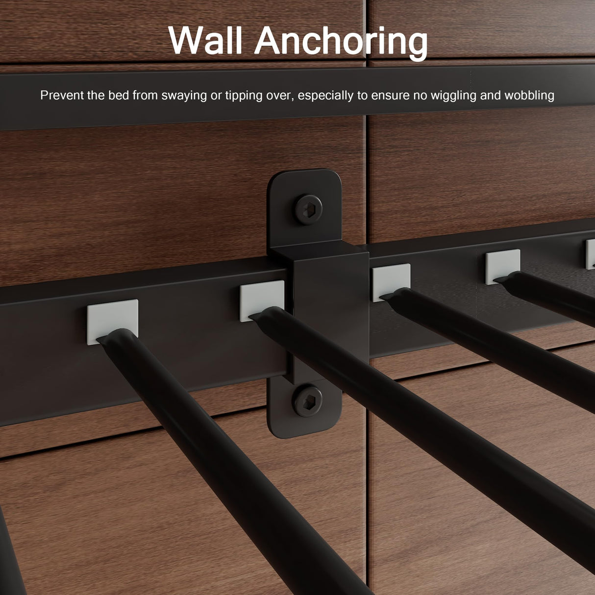 Einhomn Bunk Bed Twin Over Twin, Heavy Duty Metal Bed with Ladder and Full-Length Guardrail, Under-Bed Storage Space, No Box Spring Needed, Noise Free, Black Einhomn