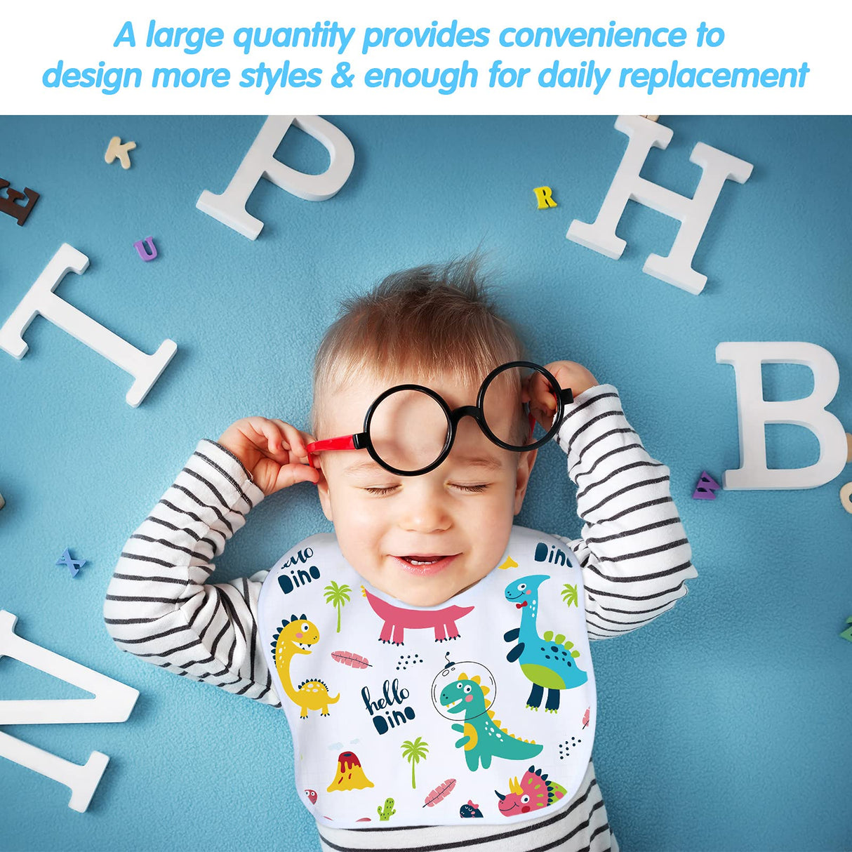 HooLing 12 Pieces Sublimation Blank Baby Bib Heat Press White Baby Bib Printable Reusable Dribbler Bib Stain and Odor Resistant Feeder Drool Bib for Infant Newborn DIY Creative Design, 30 x 27 cm HooLing