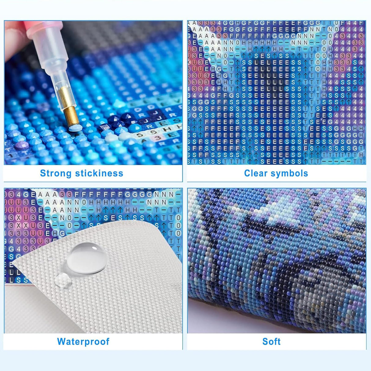 MXJSUA Blue Birds DIY Diamond Painting by Number Kits for Adults, Flowers 5D Round Drill Diamond Gem Art Painting Picture Arts Kits Craft for Home Wall Decor 12x12 Inch MXJSUA