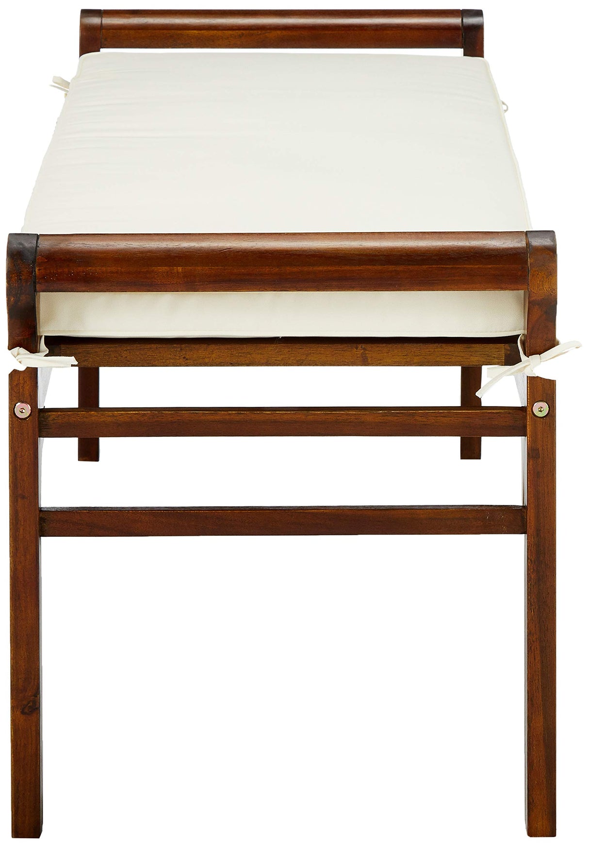 Christopher Knight Home Nelson Wood Bench with Cushion, Rich Mahogany Christopher Knight Home