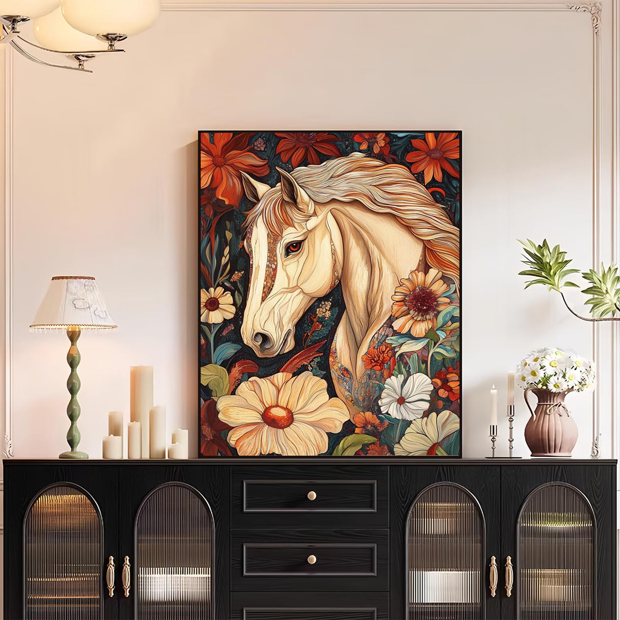 XTCIXAL Horse Paint by Numbers Kit for Adults, Horse Paint by Number for Adults, Beginners Acrylic Canvas Painting Kits for Home Wall Decor 16x20 Inch XTCIXAL