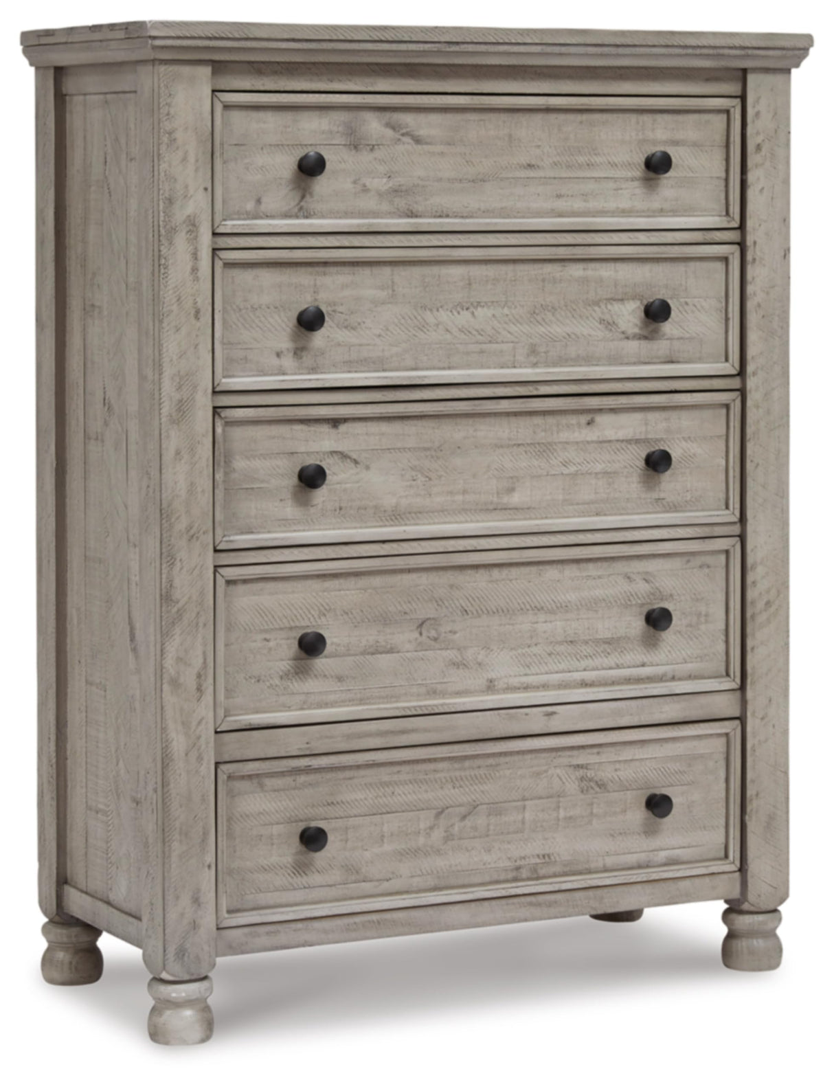 Signature Design by Ashley Harrastone Chest of Drawers, 42" W x 20" D x 56" H, Light Gray Signature Design by Ashley
