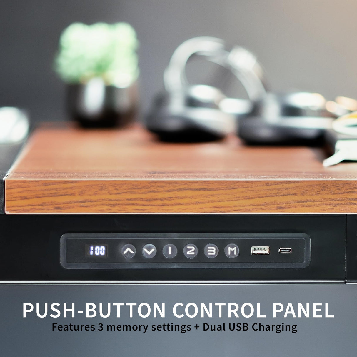 VIVO Premium Electric 71 x 30 inch Height Adjustable Memory Stand Up Desk, Black 4-Leg Quad Motor Frame, Black and Dark Walnut Table Top, DESK-KIT-F10BD VIVO