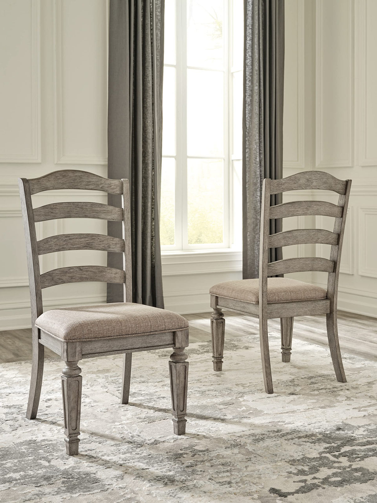 Signature Design by Ashley Lodenbay Classic Farmhouse Weathered Dining Chair, Set of 2, Antique Gray Signature Design by Ashley
