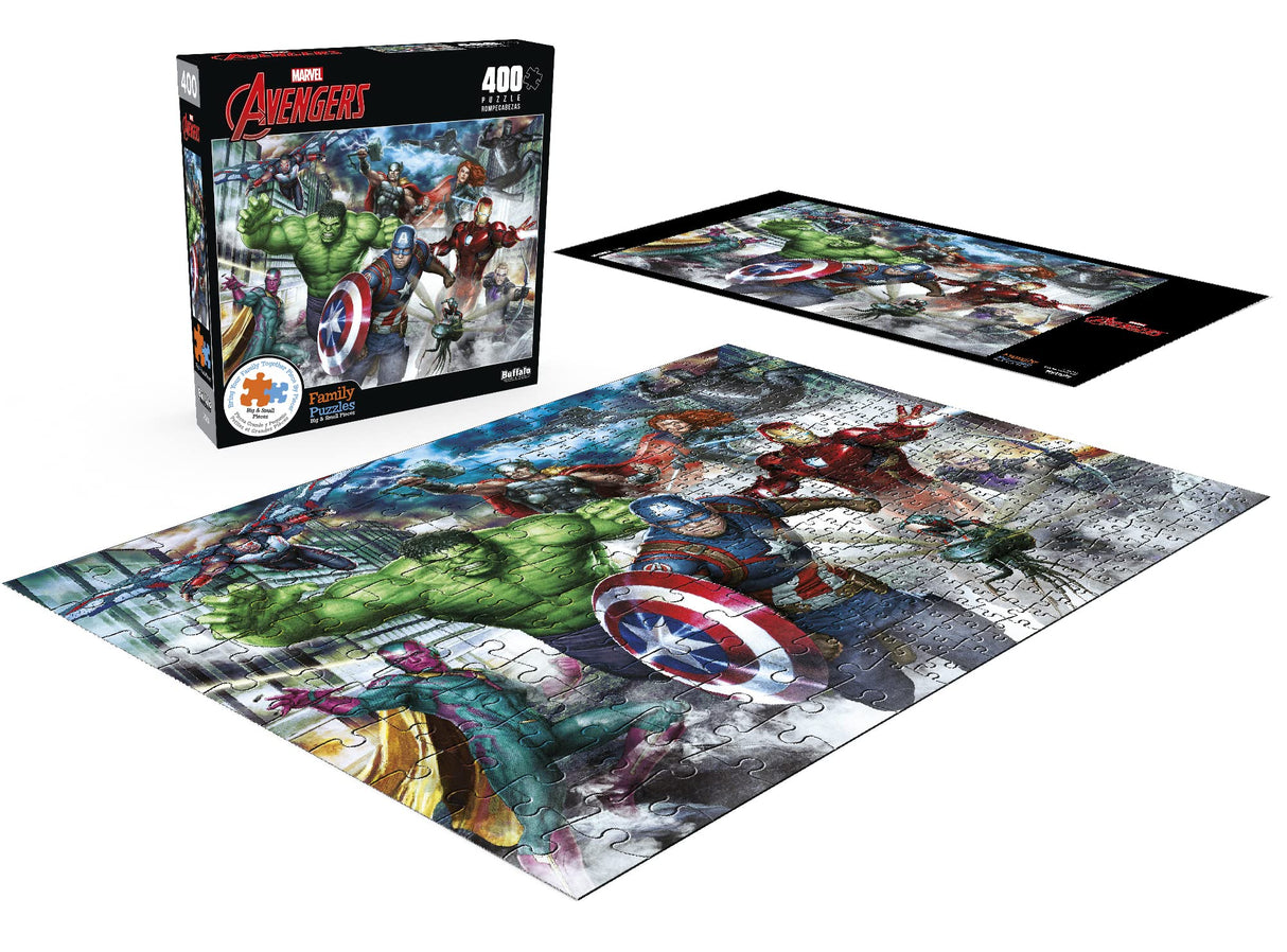 Buffalo Games - Marvel - Avengers, Assemble! - 400 Piece Jigsaw Puzzle for Families -Challenging Puzzle Perfect for Game Nights - Finished Size is 21.25 x 15.00 Buffalo Games