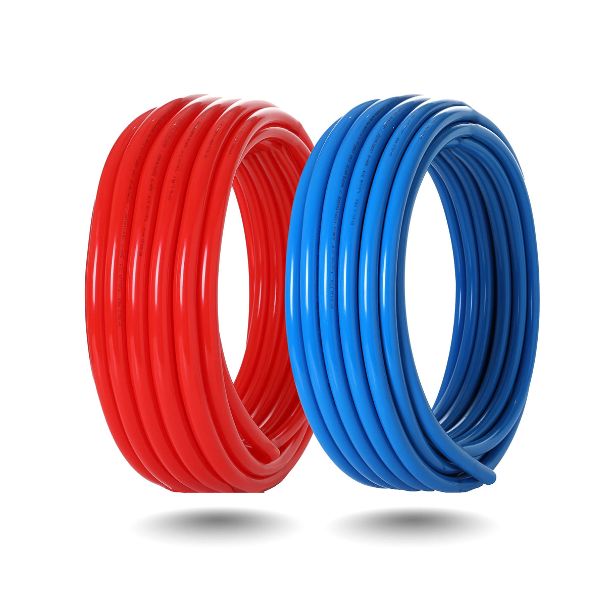 EFIELD 1/2 Inch 2 x 100 ft (200 Ft) Pex-b Pipe/Tubing, 30 Pcs 1/2-inch Barb Crimp Brass Fittings, 100 Pcs Stainless Steel Cinch Clamps, Pipe Cutter EFIELD