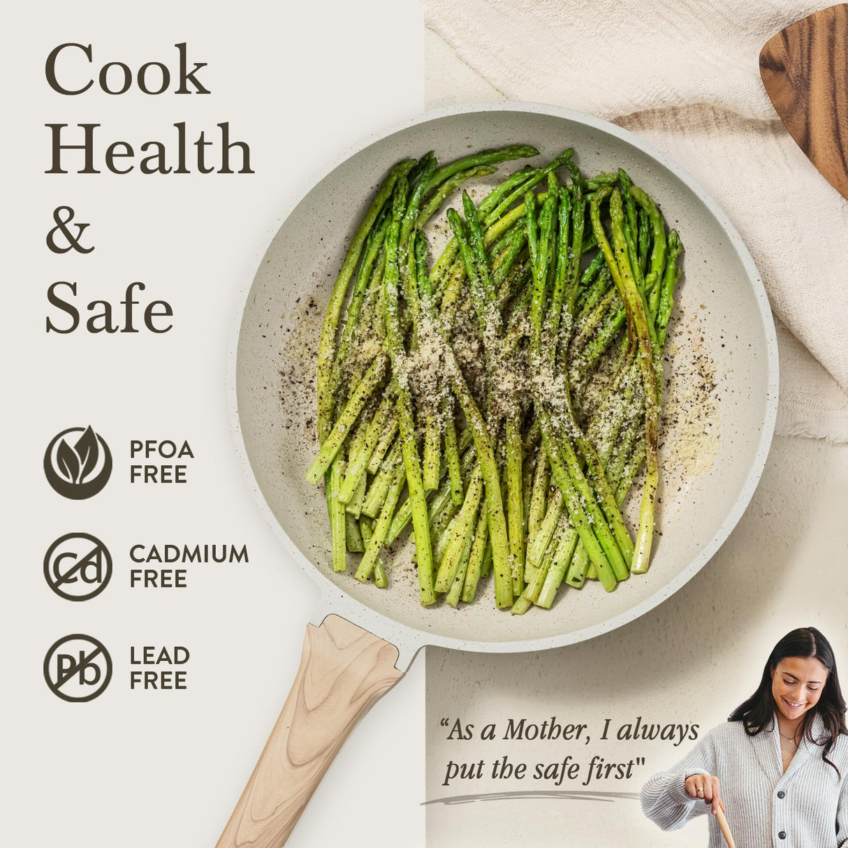 CAROTE 14 Pcs Pots and Pans Set Nonstick,Cookware Set Kitchen Cooking Set with Utensil and Pan Protectors CAROTE