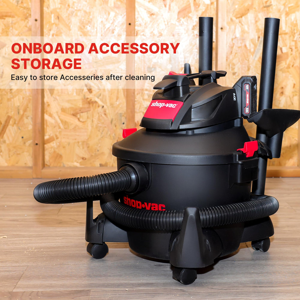 Shop-Vac 6 Gallon Wet Dry Vacuum Cleaner, 8.0 Peak Kpa Shop Vacuum with Blower Function, Cordless Vacuum Cleaner for Pet Hair, Jobsite, Garage, Home & Workshop Shop-Vac