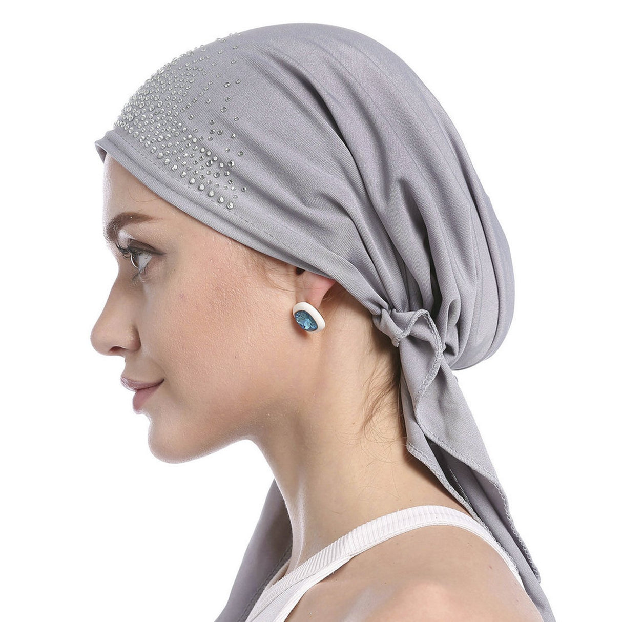 Sweat Wicking Skull Cap Beanie Helmet Liner Quick Dry Bandana Head Wrap Bicycle Head Pirate Scarf Gray Ylucky
