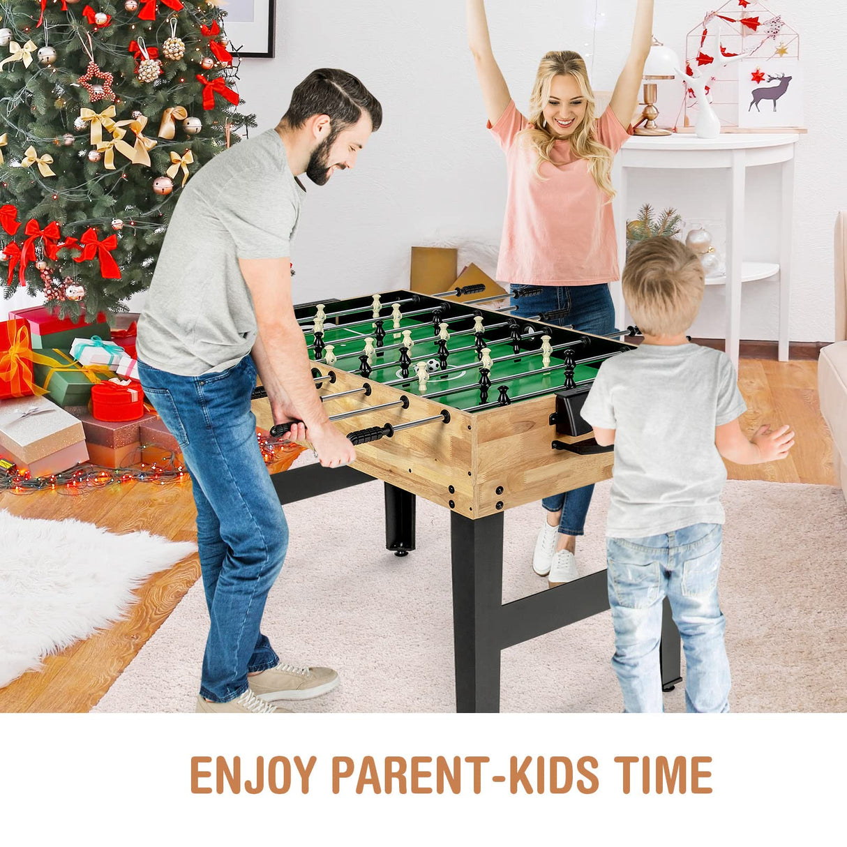 Goplus 10-in-1 Combination Multi Game Table Set, Adult Size Combo Game Table W/Foosball, Table Tennis, Pool, Air Hockey Table, Bowling, Chess, Checkers, Backgammon for Family Game Night Goplus