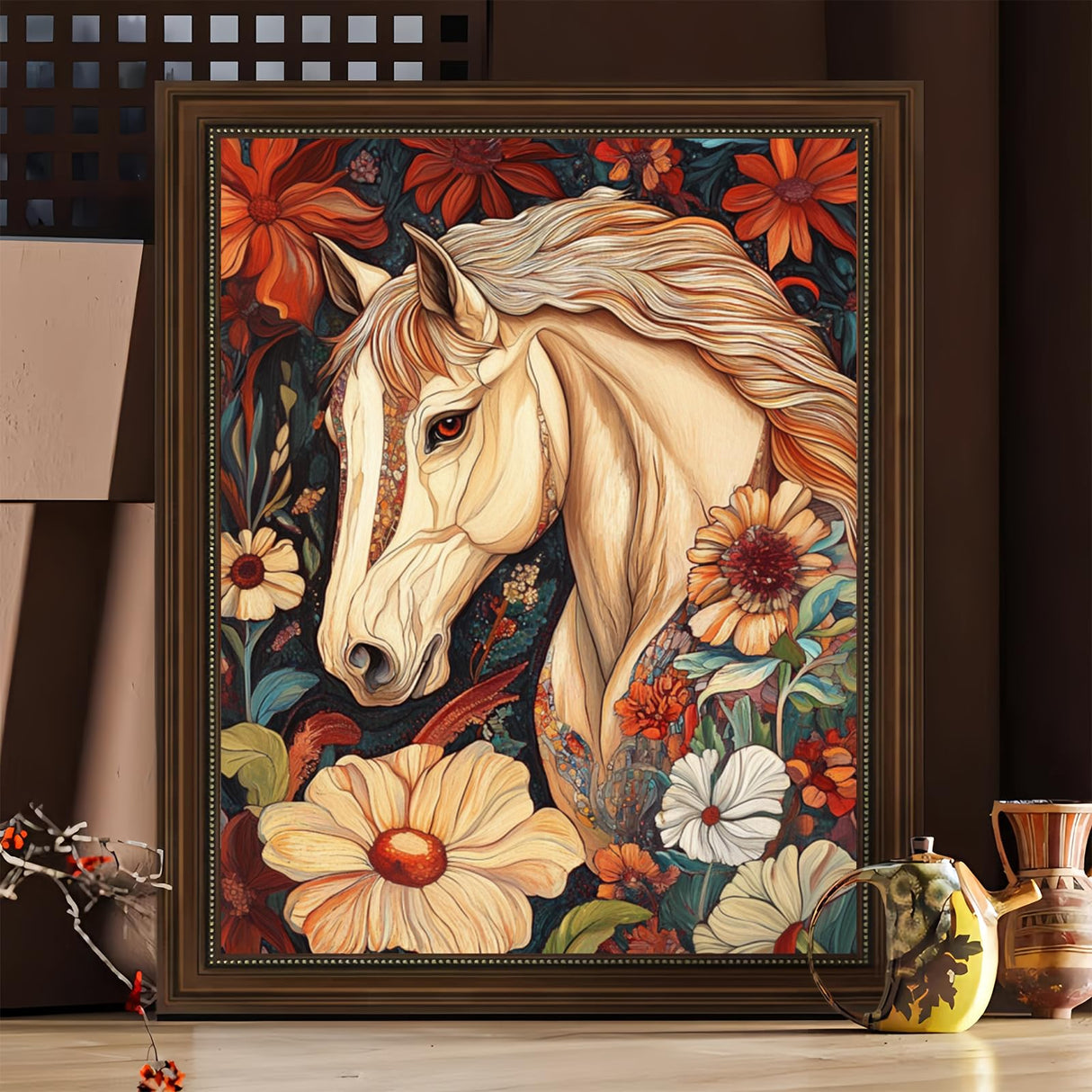XTCIXAL Horse Paint by Numbers Kit for Adults, Horse Paint by Number for Adults, Beginners Acrylic Canvas Painting Kits for Home Wall Decor 16x20 Inch XTCIXAL