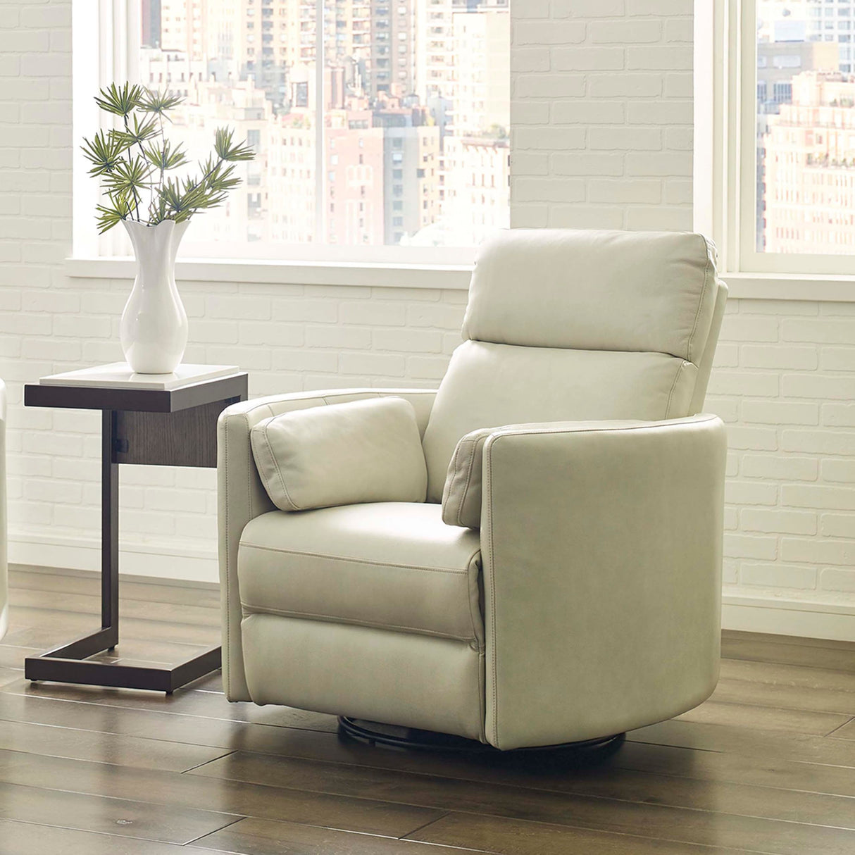 Parker Living Radius - Florence Ivory - Powered by Freemotion Cordless Power Swivel Glider Recliner Parker Living
