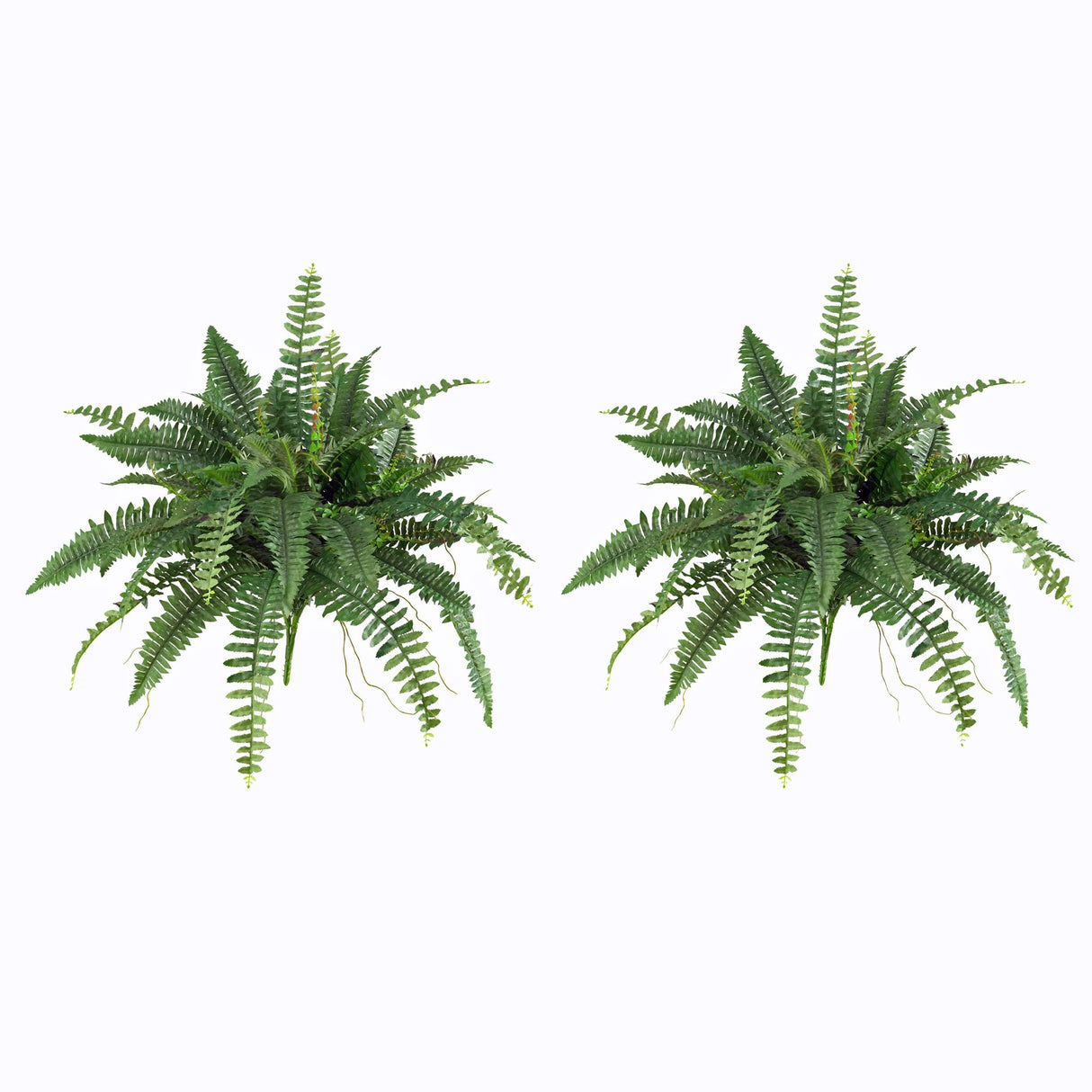 Nearly Natural 40IN Artificial Boston Fern Large Hanging Plant, Set of 2 Artificial Ferns that Look Real for Home Décor Nearly Natural