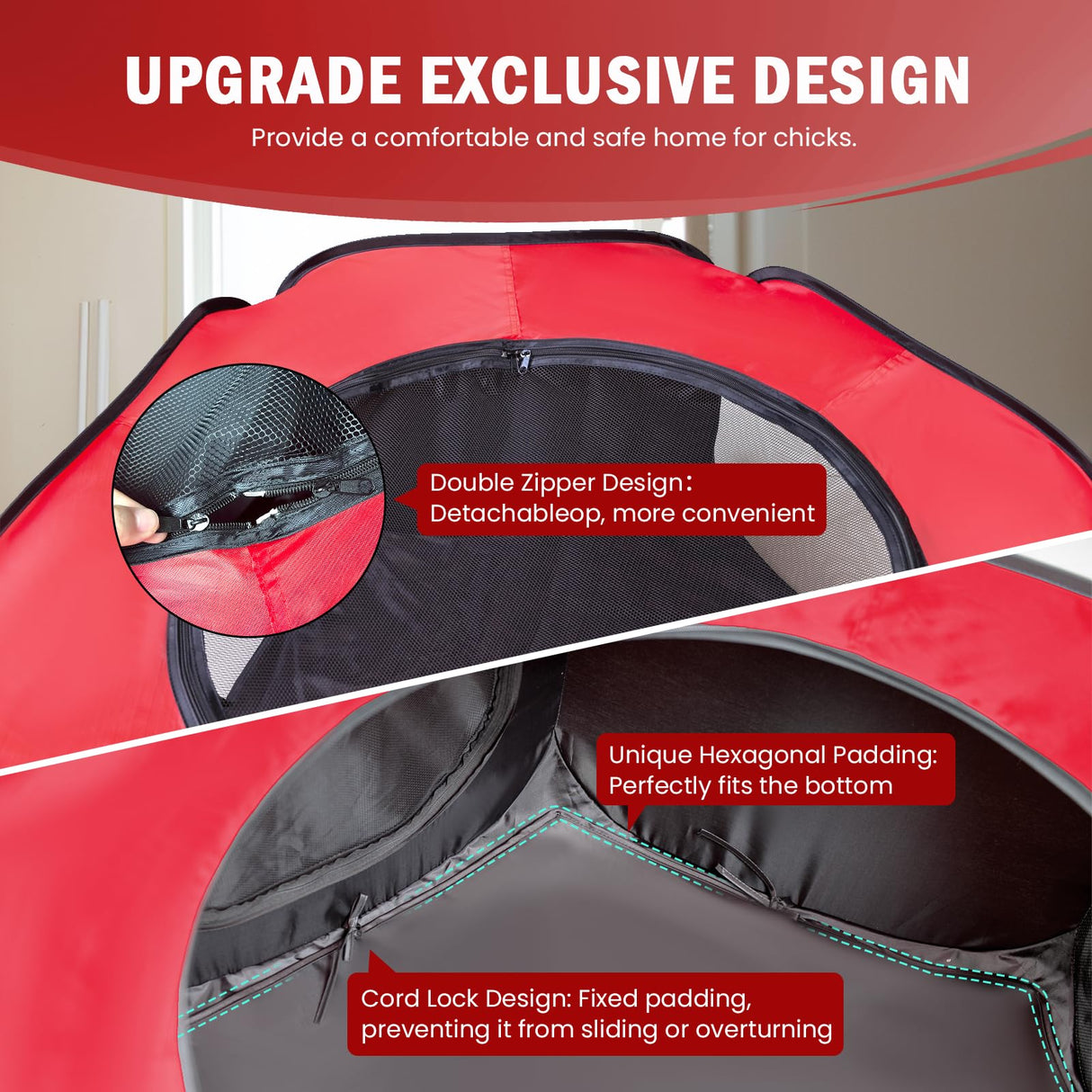 Tetuga Chicken Brooder Box for Chick Starter Kit - 10 * 12inch Brooder Heating Plate Chick Brooder Pen/Baby Chicken Brooder Box 4-in-1 Bundles with Chicken Feeder, Waterer (Brooder Set) Tetuga