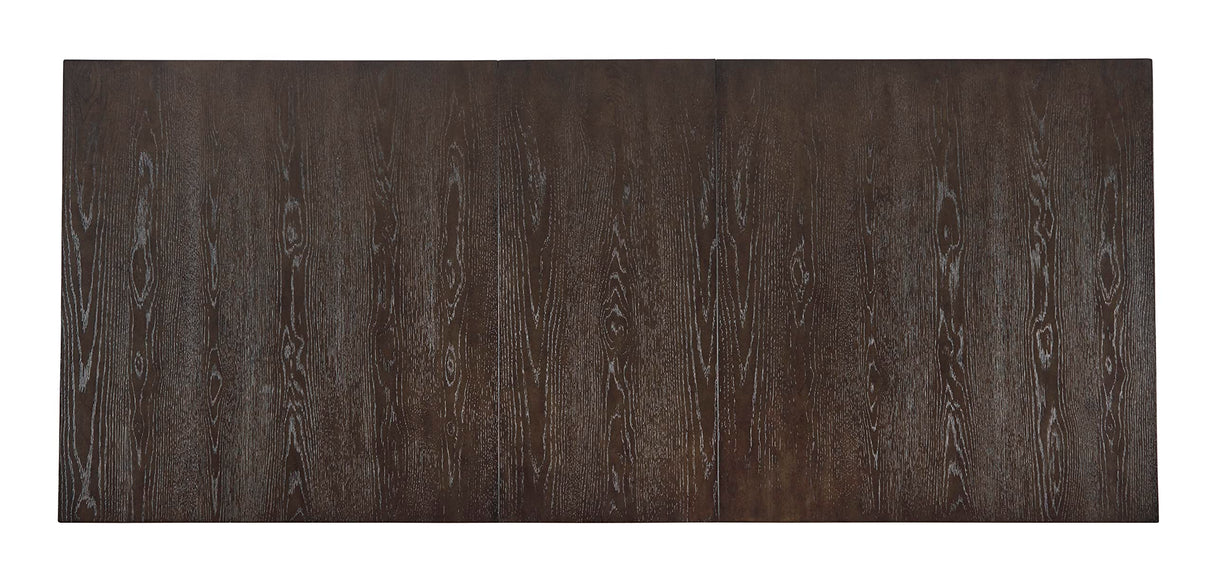 Signature Design by Ashley Burkhaus Traditional Rectangle Extension Dining Room Table, Dark Brown Signature Design by Ashley