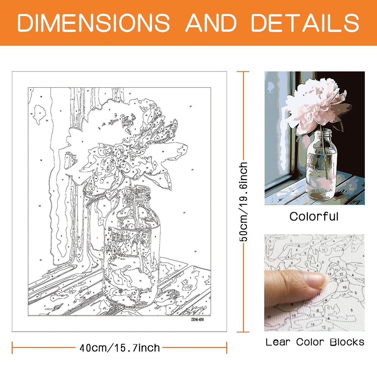 Diymood Paint by Numbers for Adults Dolphin, DIY Oil Painting Rose Acrylic Paint by Number Kits for Kids Adults Beginner for Home Wall Decor 16x20 inch Diymood