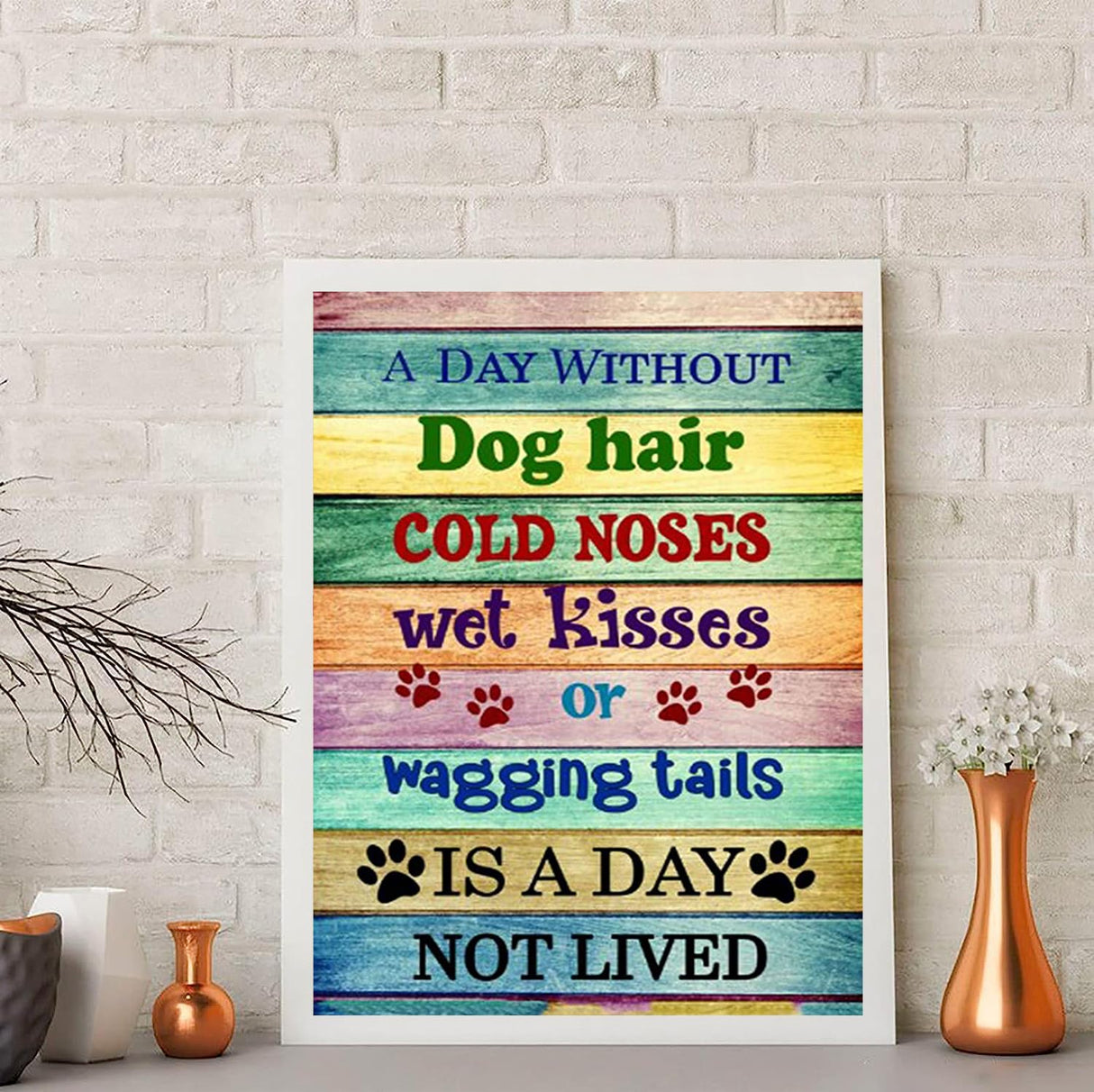 Piegricdiat Diamond Painting Kits, Funny Cat Dog Diamond Art Kits for Adults Cross Stitch Full Drill Shiny Diamond Embroidery Pictures Arts Craft for Home Wall Decor Gift 12X16in/30x40cm (Dog Quotes) Piegricdiat