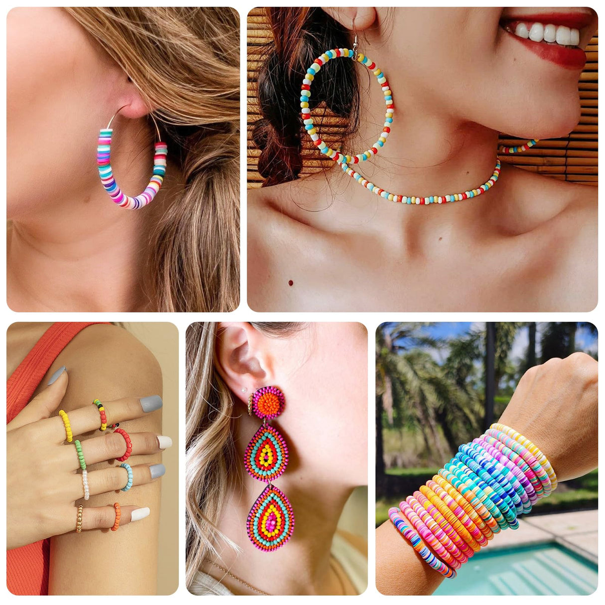 IBBWB Electric Clay Bead Spinner, Bead Spinner Kit with 2000+pcs Beads, Clay Bead Spinner for Jewelry, Clay Beads Bracelet, Waist Beads, Rice Beads, Making of Handicraft Gifts (Light Green) IBBWB