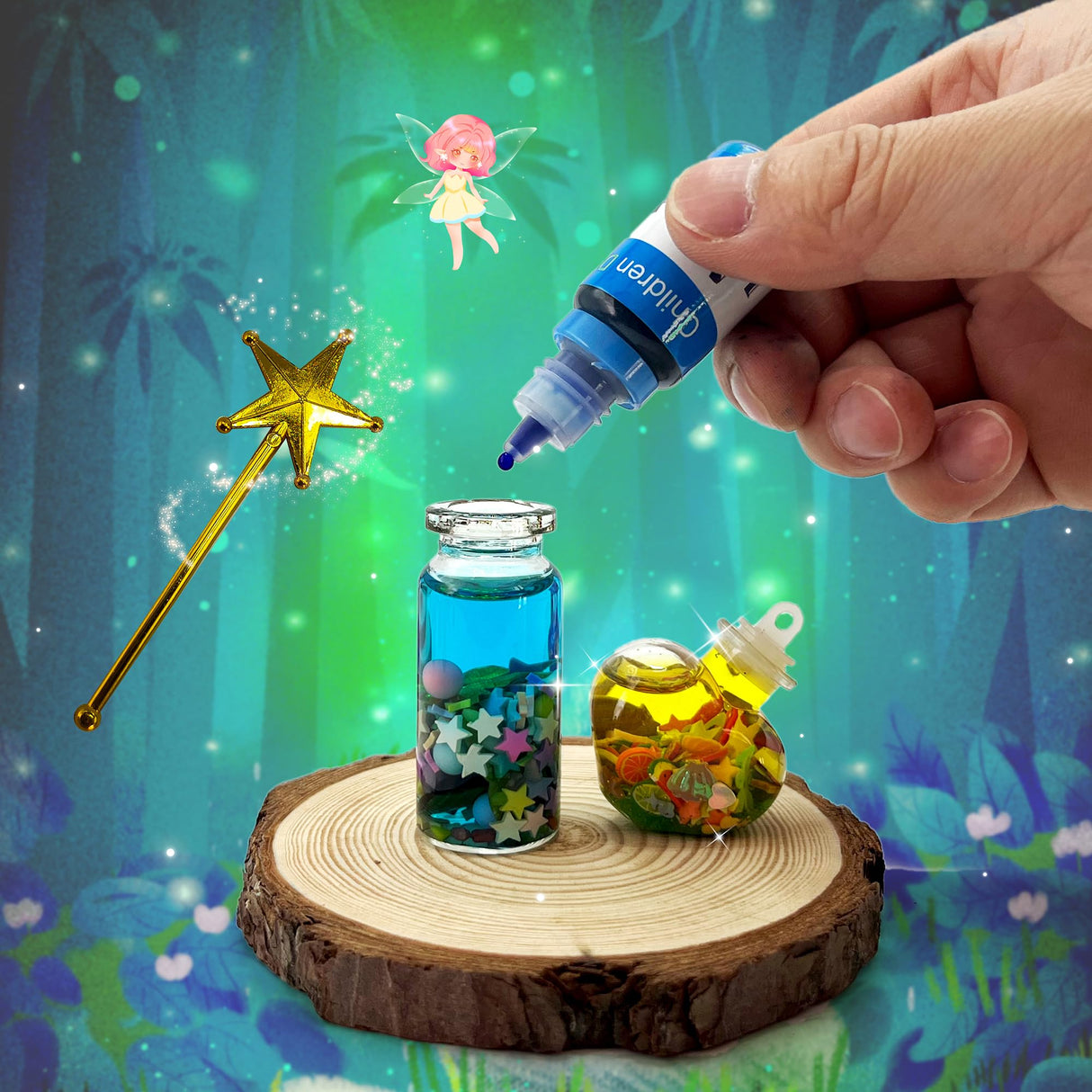 AWZNG 18pcs Potion Bottles Kits For Girls,Fairy Mixies Bottles with Potion For Christmas And Hallween Decorations For Children,Creativity Art Toy for Girls, Fun Birthday Gift Toys for Girl 6 7 8 9 10+ AWZNG