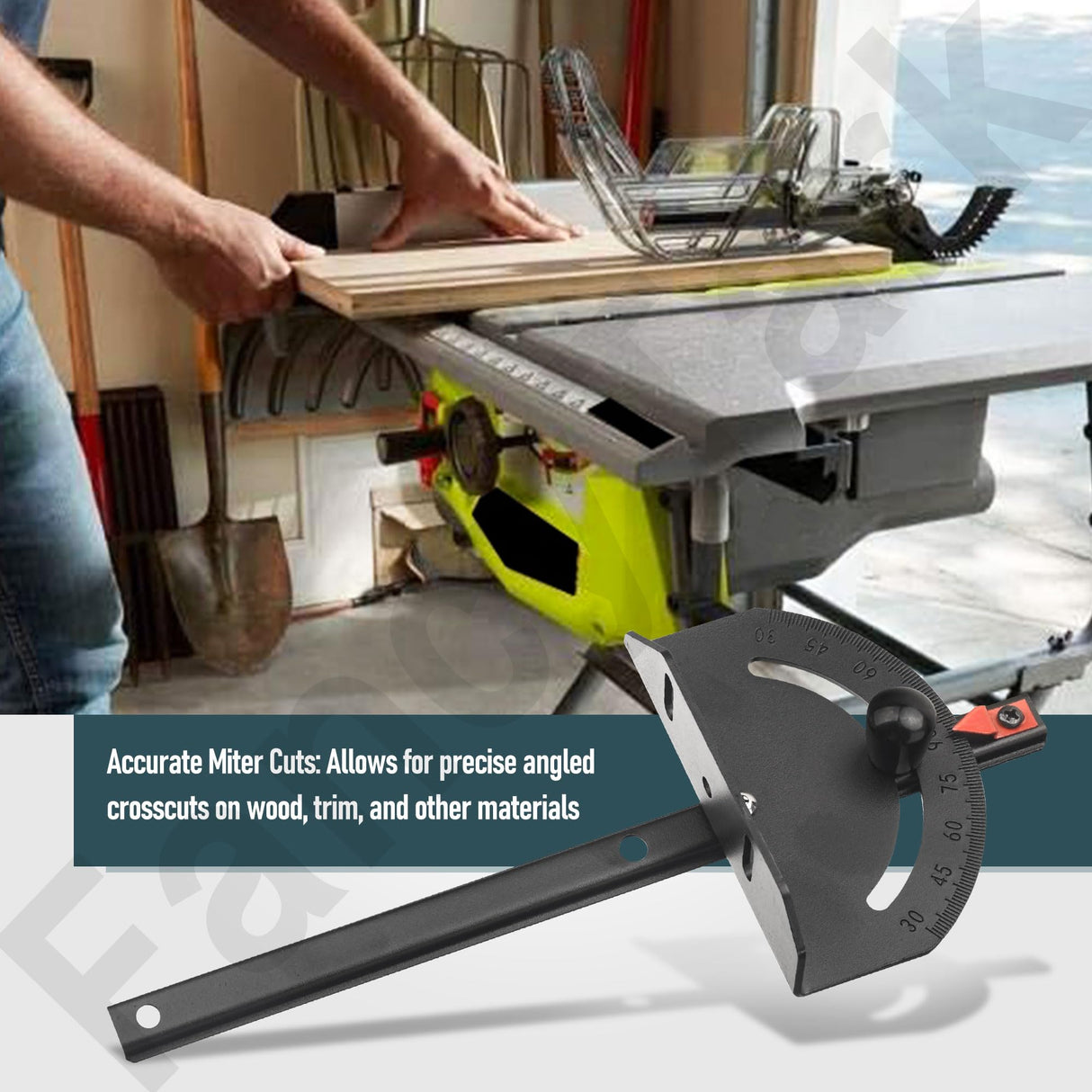 089240035706 Miter Gauge Compatible with Ryobi RTS23, RTS12 15 Amp 10” Compact Table Saw FancyTark