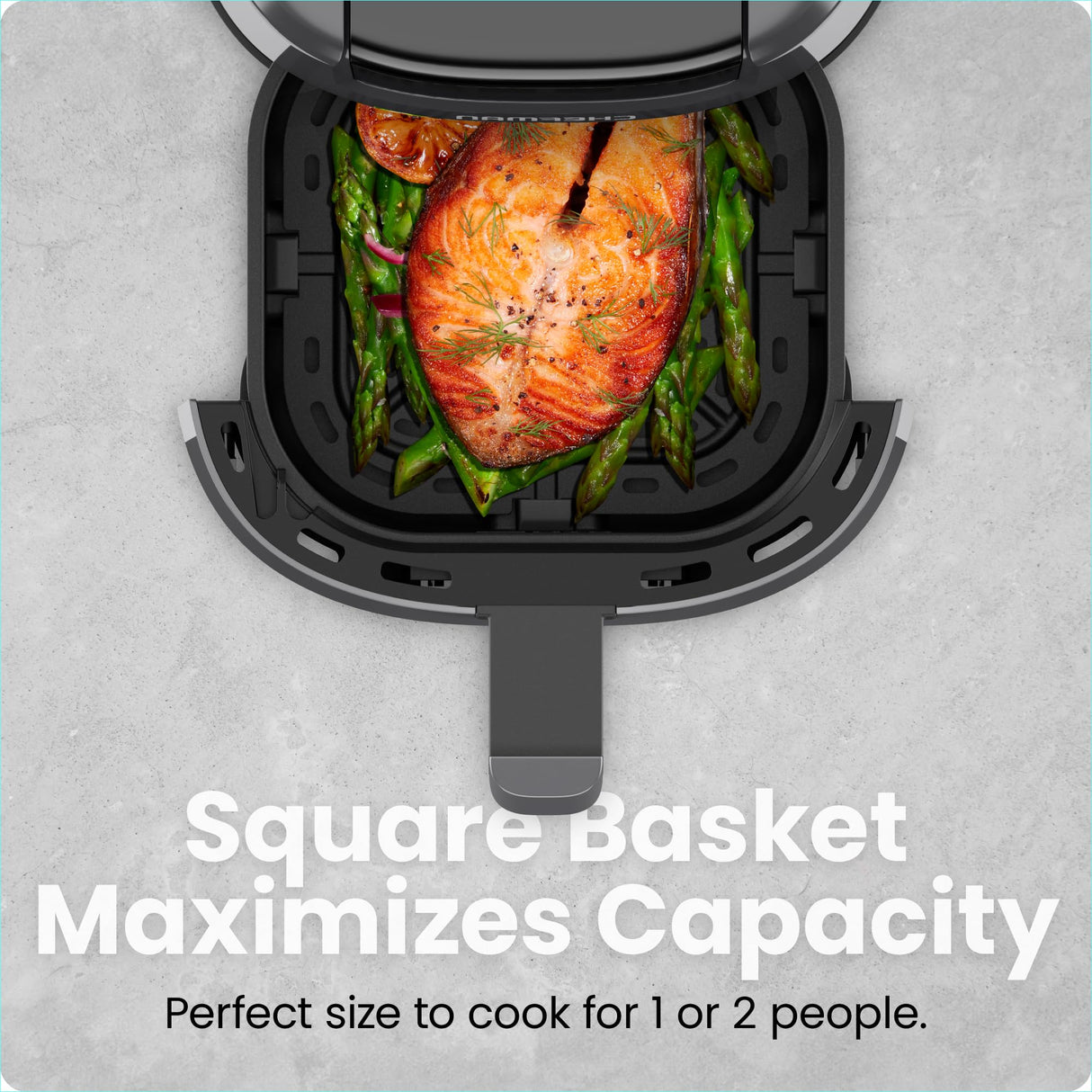 CHEFMAN 2 Qt Mini Air Fryer – Digital Space-Saving Compact Air Fryer with Nonstick and Dishwasher Safe Basket, Quick & Easy Meals in Minutes, Features Digital Timer and Shake Reminder – Grey Chefman