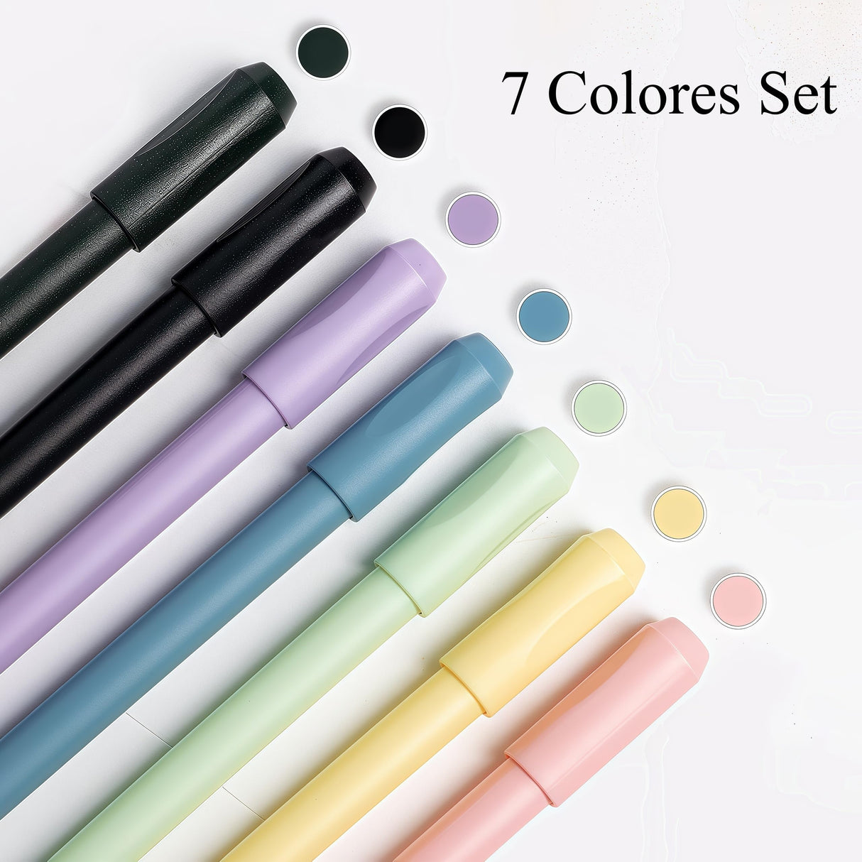 Pastel Pencil Extender Holder and Pencil Grip Set with 320 Sticky Notes, Standard Size Compatible, 7 Colors SLFreMint