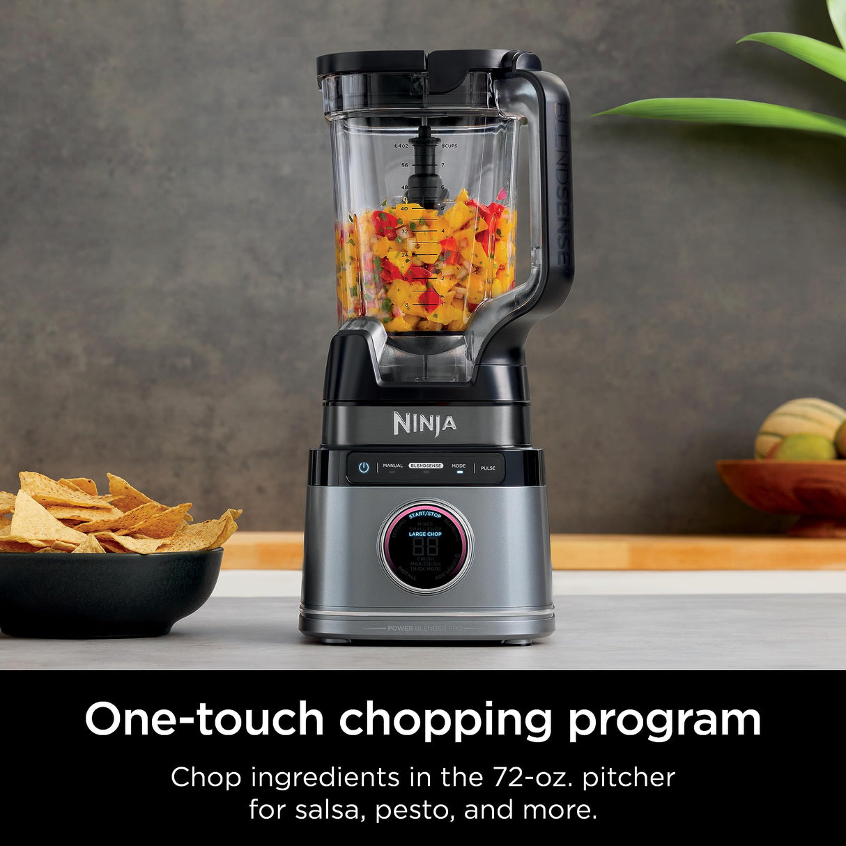 Ninja TB201 Detect Power Blender Pro, BlendSense Technology, For Smoothies, Shakes & More, 1800 Peak Watts, 72 oz. Pitcher, Blender, Black Ninja