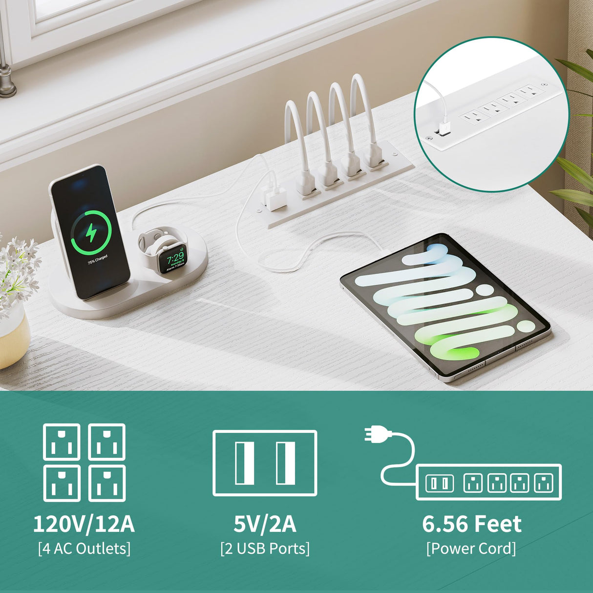 YITAHOME L Shaped Desk with Power Outlets, 60 Inch Computer Desk Corner Desk with File Drawer, Home Office Desk with Monitor Stand & Storage Shelves, L-Shaped Desk with File Cabinet, White YITAHOME