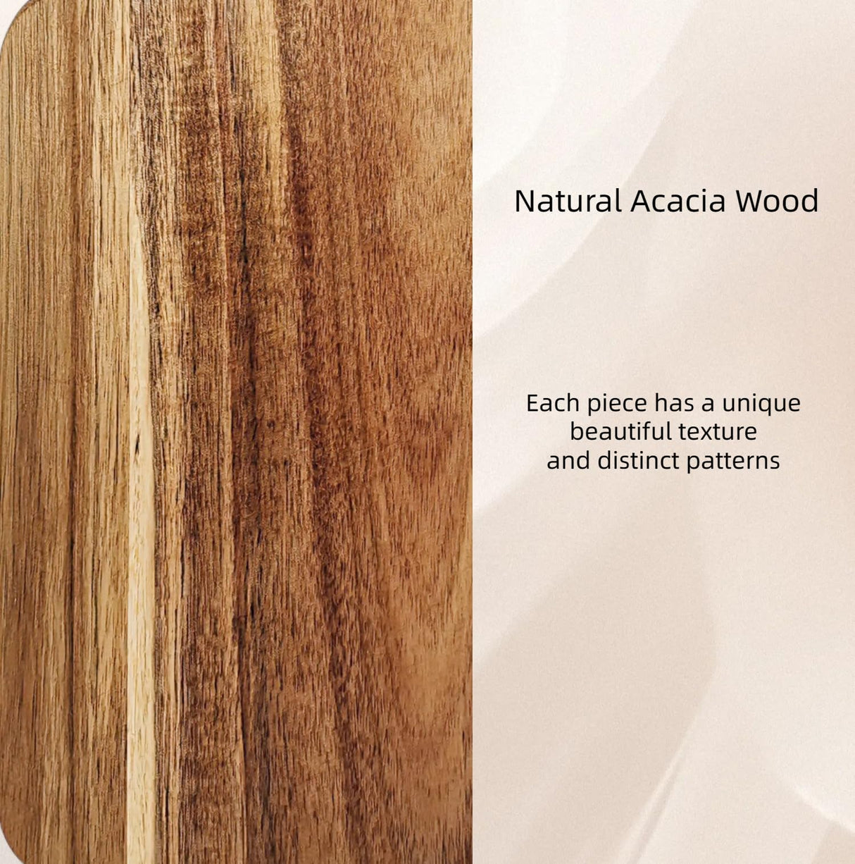 ZeQi Acacia Wood Cutting Board with Handle 13.7''X7'' / Charcuterie Board/Serving Board/Cheese, Bread, Vegetables & Fruits Serving Board (Rectangular) ZeQi