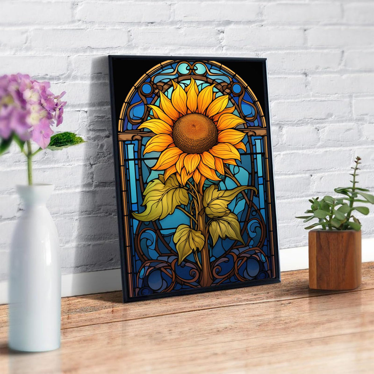 OFRKE Diamond Painting Kits for Adults Beginners 5D Diamond Art Kits with Round Diamonds Gem Art Full Drill Sunflower Painting for Home Wall Decor Gifts 12x16inch OFRKE
