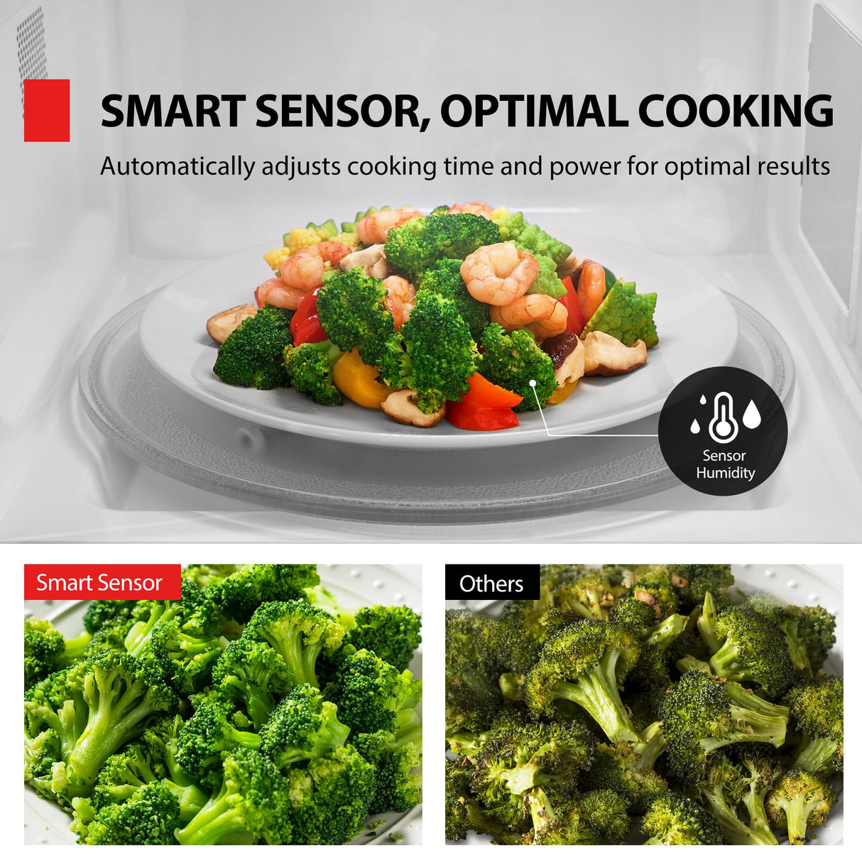 TOSHIBA EM131A5C-SS Countertop Microwave Ovens 1.2 Cu Ft, 12.4" Removable Turntable Smart Humidity Sensor 12 Auto Menus Mute Function ECO Mode Easy Clean Interior, 1100W, Silver TOSHIBA