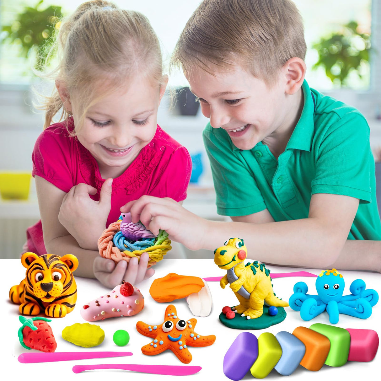 FAGNBED Air Dry Clay 138 Colors, Modeling Magic Clay Set with 5 Sculpting Tools, Gift for Ages 3-12 Boys and Girls FAGNBED