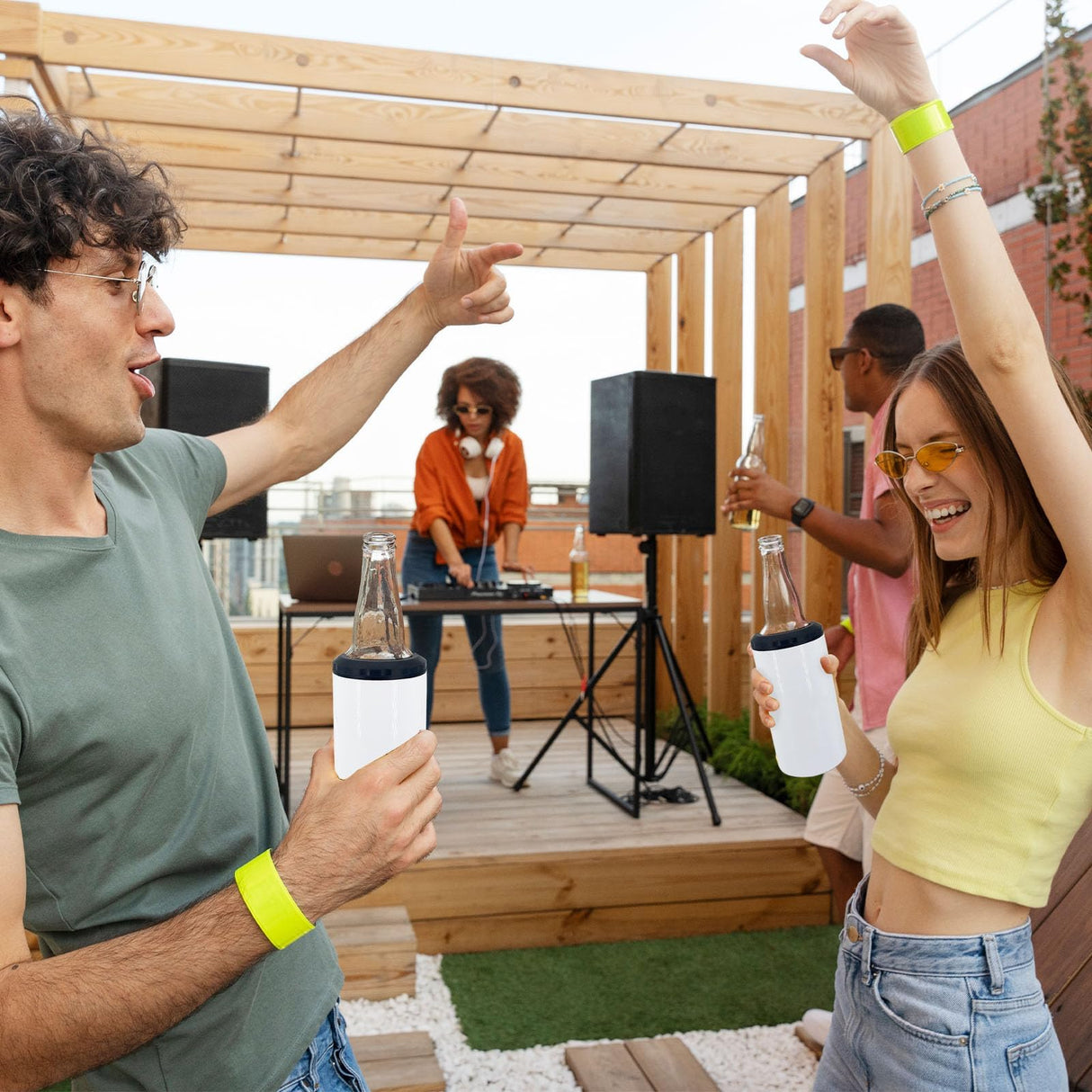 ZREGGUR 16 oz 12pack 4-in-1 Can Cooler Slim Sublimation Tumbler blank, Double Stainless Steel Vacuum Insulated for Hot and Cold Beverages, Standard Can, Beer Bottle and Insulated Mugs ZREGGUR