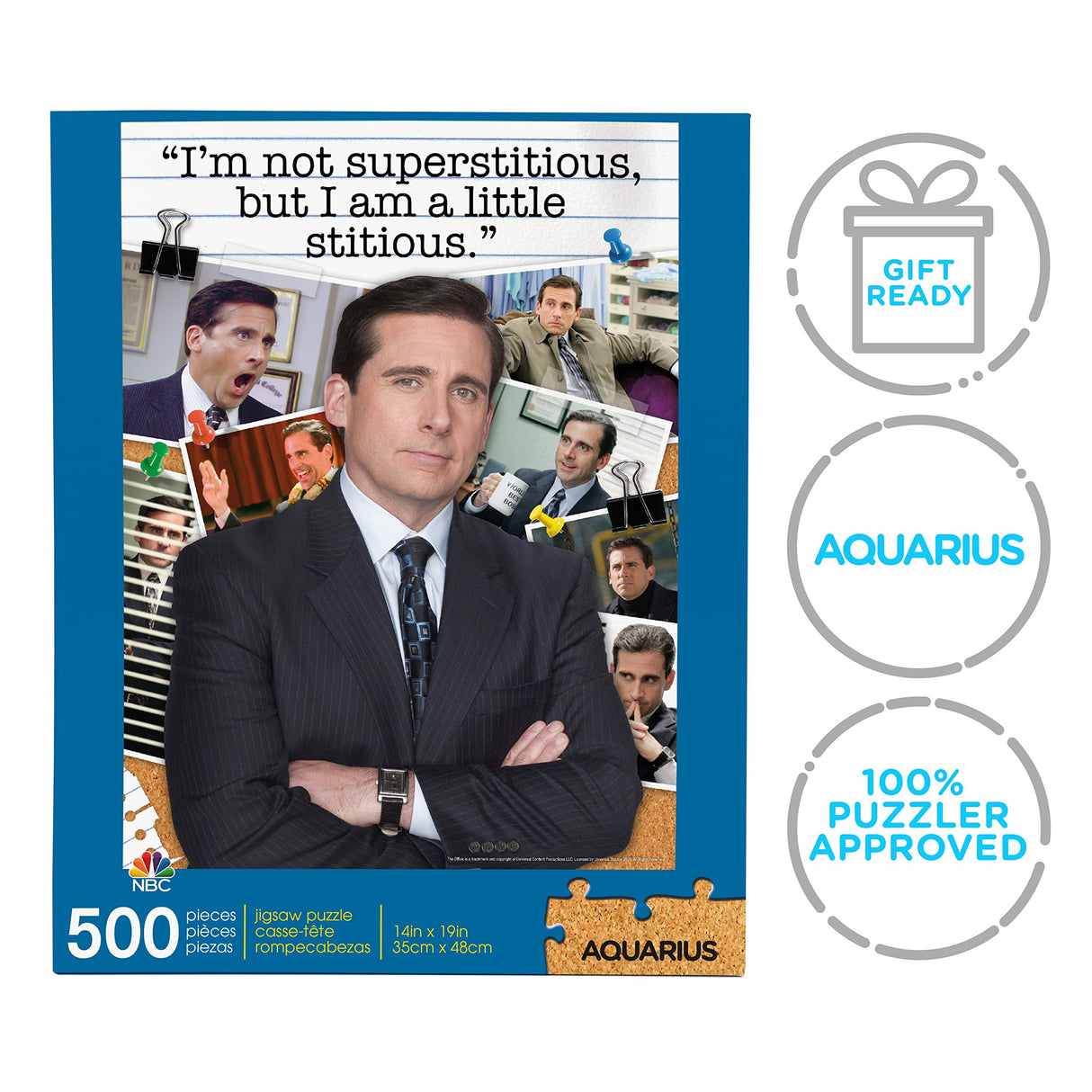 AQUARIUS The Office Michael Scott Puzzle (500 Piece Jigsaw Puzzle) - Officially Licensed The Office Merchandise & Collectibles - Glare Free - Precision Fit - 14 x 19 Inches AQUARIUS