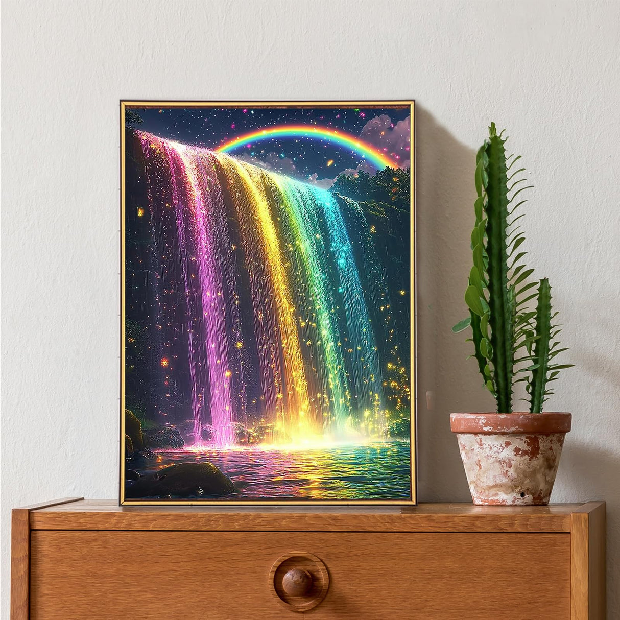 ZENDIYO Rainbow Falls Diamond Painting Kits for Adults, 5D Diamond Art Kits for Adults Beginners, DIY Full Drill Diamonds Dots Gem Art Painting and Crafts for Home Wall Decor 12x16inch ZENDIYO