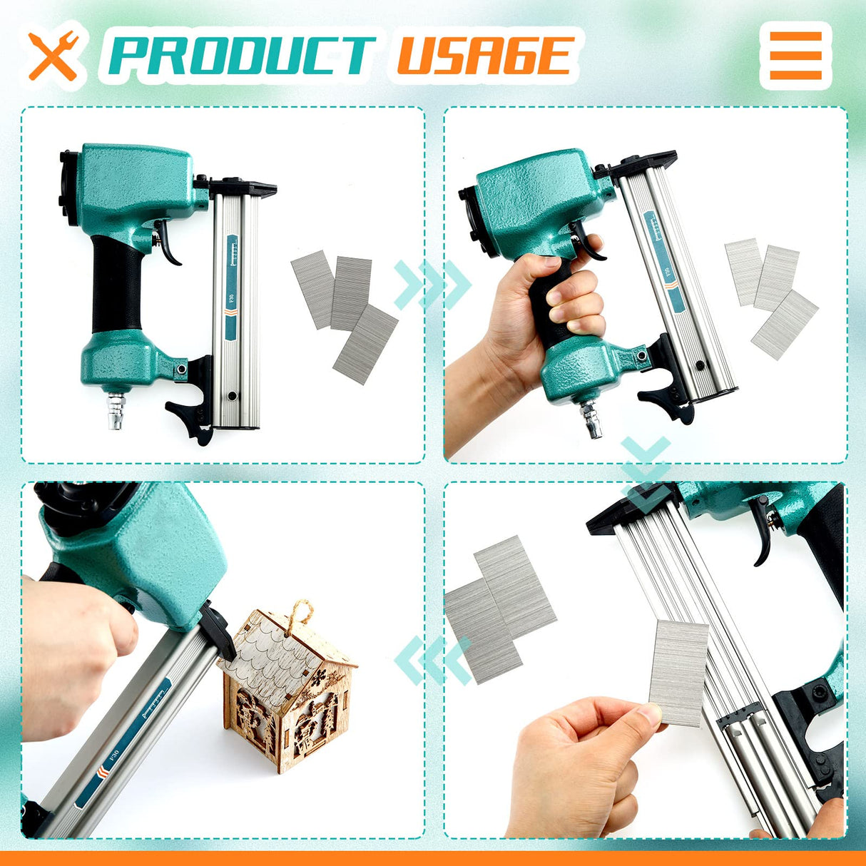 23 Gauge Pin Nails Headless Pins Nails 7 Sizes Assorted Galvanized Brad Nails 2/5 Inch to 1 Inch, Pin Nails for Molding Cabinetry Building Assembly, 3500 Pieces (Stainless Steel) Zhengmy