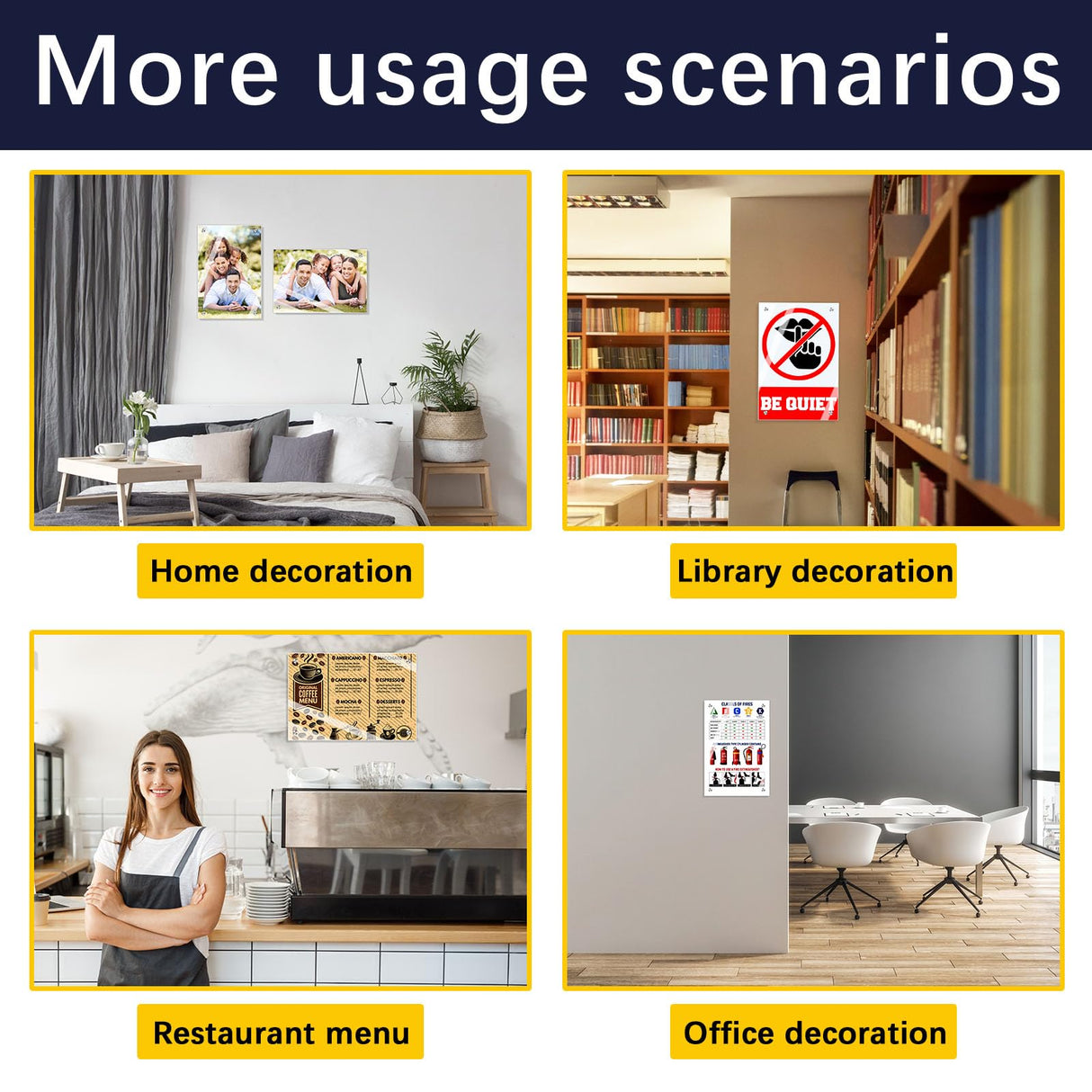 4Pcs Sublimation Glass Photo Blanks 7.87.x11.8 inch,Sublimation Blanks Wall Mount Tempered Glass Photo,DIY Picture Wall Frame Poster for Home Decor,Room Decor Sublimation Ornaments Blanks LIZOIDZSM