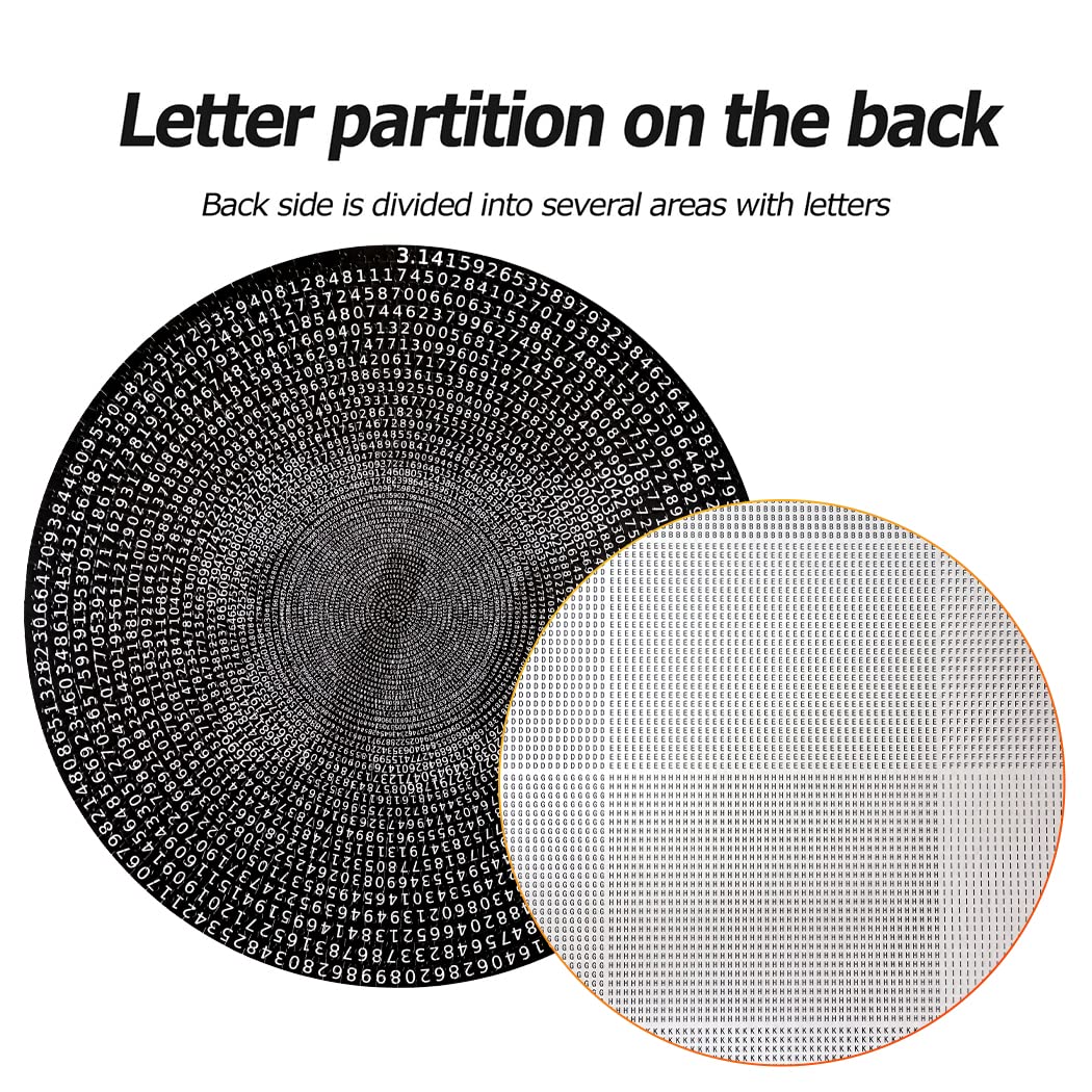 Bgraamiens Puzzle -π Day Puzzle The Mystical π Puzzle Hard Unique Round Numbers Puzzle for Adults (π in Black and White) Bgraamiens