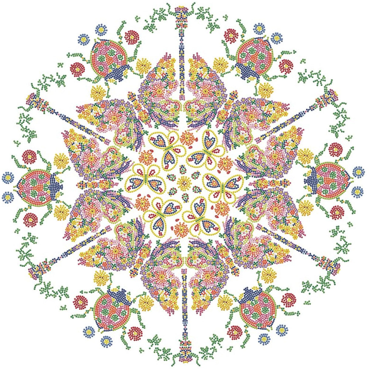 DIAMOND DOTZ Kaleidoscope Garden Floral Diamond Painting Kits for Adults - Diamond Art Kits a Relaxing Creative Craft Kit with Dotz Gems 24.4"x24.4" DIAMOND DOTZ