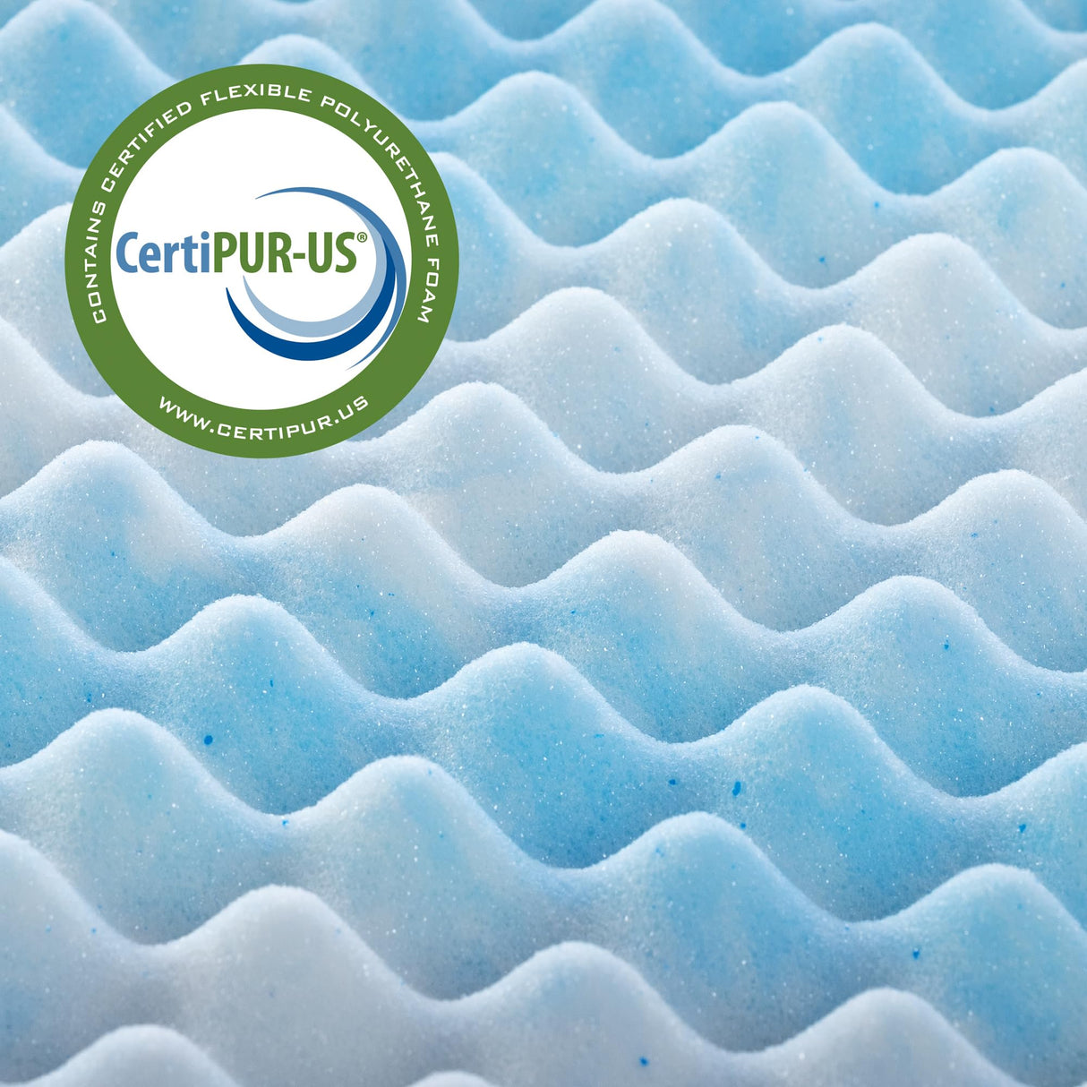 ZINUS 2 Inch Swirl Gel Cooling Memory Foam Mattress Topper, Smaller, More Convenient WonderBox Packaging, Cooling, Airflow Design, CertiPUR-US Certified, King Zinus