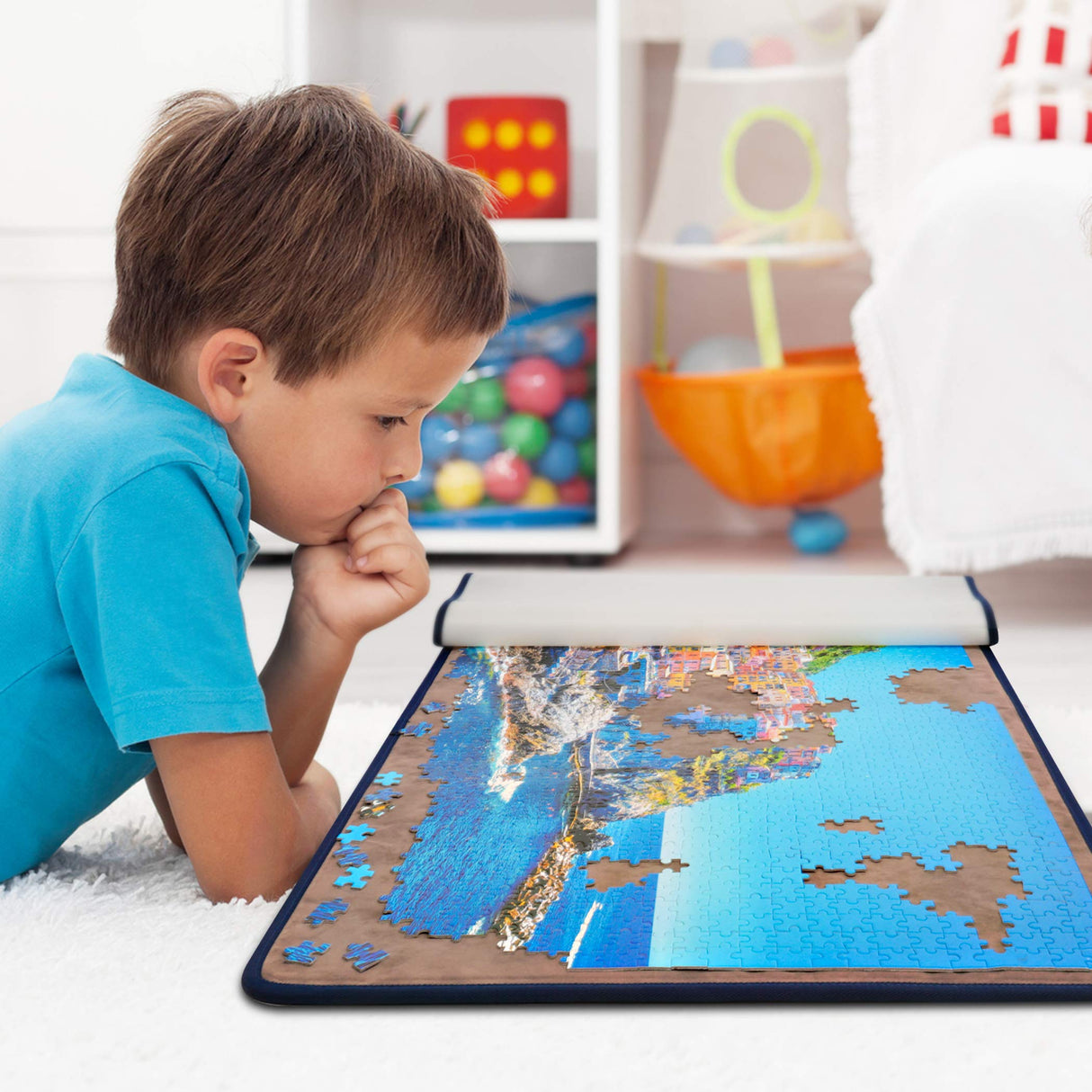 Tektalk Jigsaw Puzzle Board Portable Puzzle Mat with Puzzle Dustproof Cover for Puzzle Storage Puzzle Saver, Non-Slip Surface, Up to 1000 Pieces (Gray) Tektalk