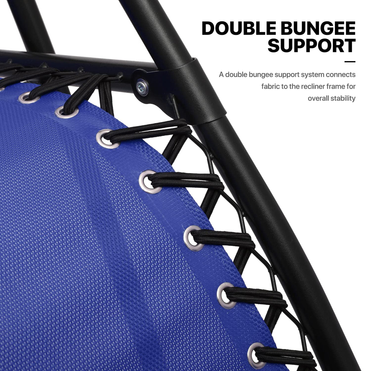 MoNiBloom Zero Gravity Chairs Set of 2 Outdoor Folding Patio Lounge Chairs for Outside Reclining Lawn Chairs Recliner Beach Chairs for Adults, Blue MoNiBloom