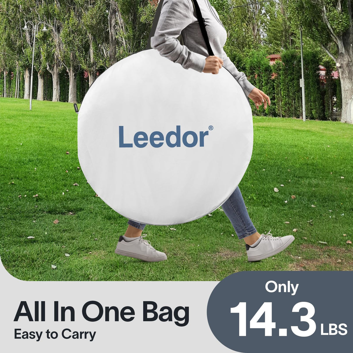 Leedor Screen House Tent for 4-8 Person, Instant Setup Mesh Net Outdoor Gazebo Sun Shade Dome Tent Pop Up Canopy with Carry Bag for Camping, Patio, Backyard, Lawn, Garden, Deck, 10 x 10 FT LEEDOR