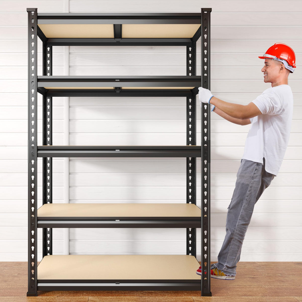 REIBII 2020LBS Storage Shelves 5 Tier Garage Shelving Heavy Duty Adjustable Garage Shelves, Utility Rack Shelf, Shelving Units for Storage Warehouse Pantry Closet, 35.5" W x 11.9" D x 72" H, 2 Pack REIBII