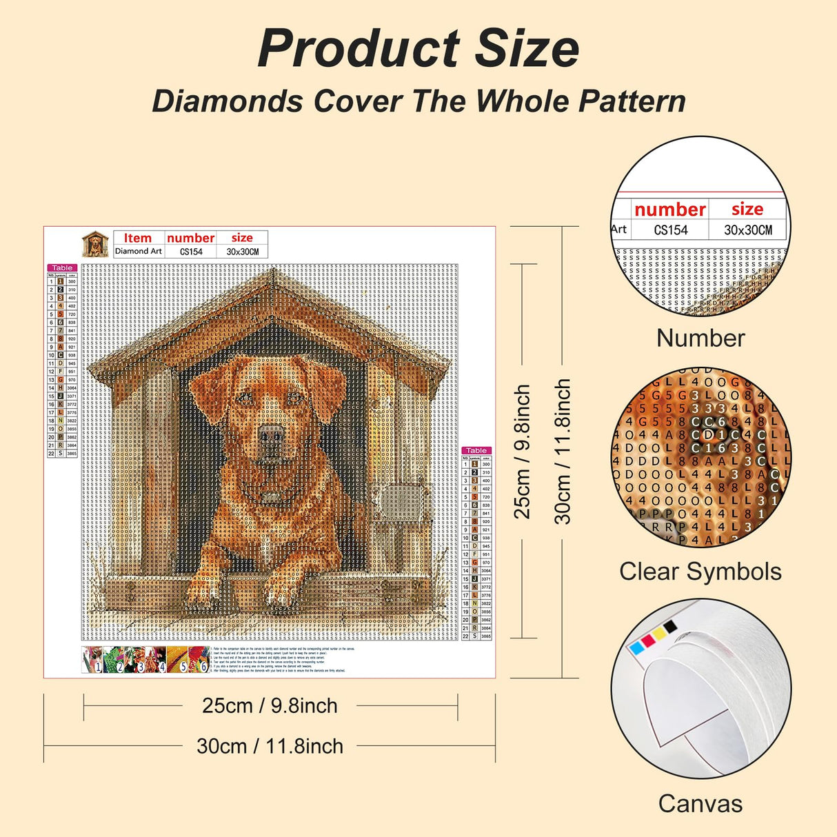 Acudotr Diamond Painting Kits for Adults, 5D DIY Diamond Art Kits for Beginners, Full Drill Diamond Painting Kits for Home Wall Decor, Dog, 12x12 Inch Acudotr