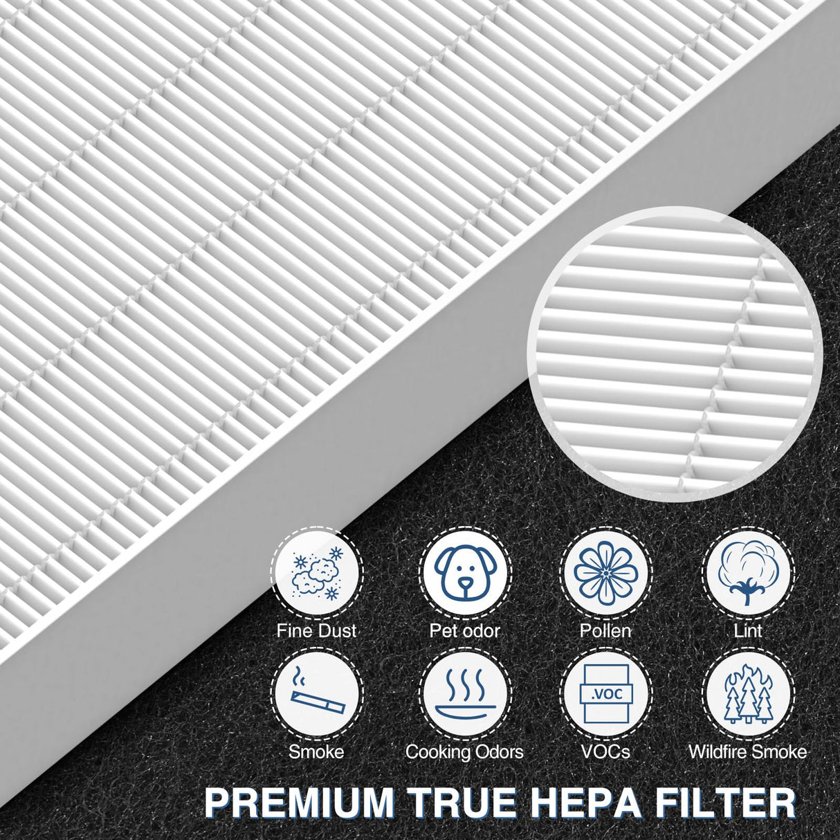 HPA300 HEPA Air Purifier Filter R for Honeywell Air Purifier HPA100/200/300 and 5000 Series, 6 Pack True HEPA Filter Compatible with Honeywell R Filter (HRF-R3 & HRF-R2 & HRF-R1) Cabiclean